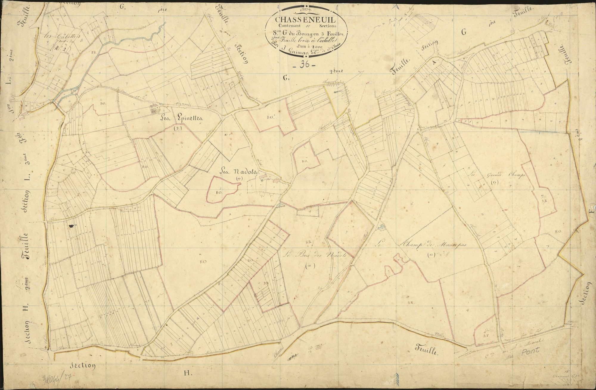 Chasseneuil - Section G3, dite du Bourg.