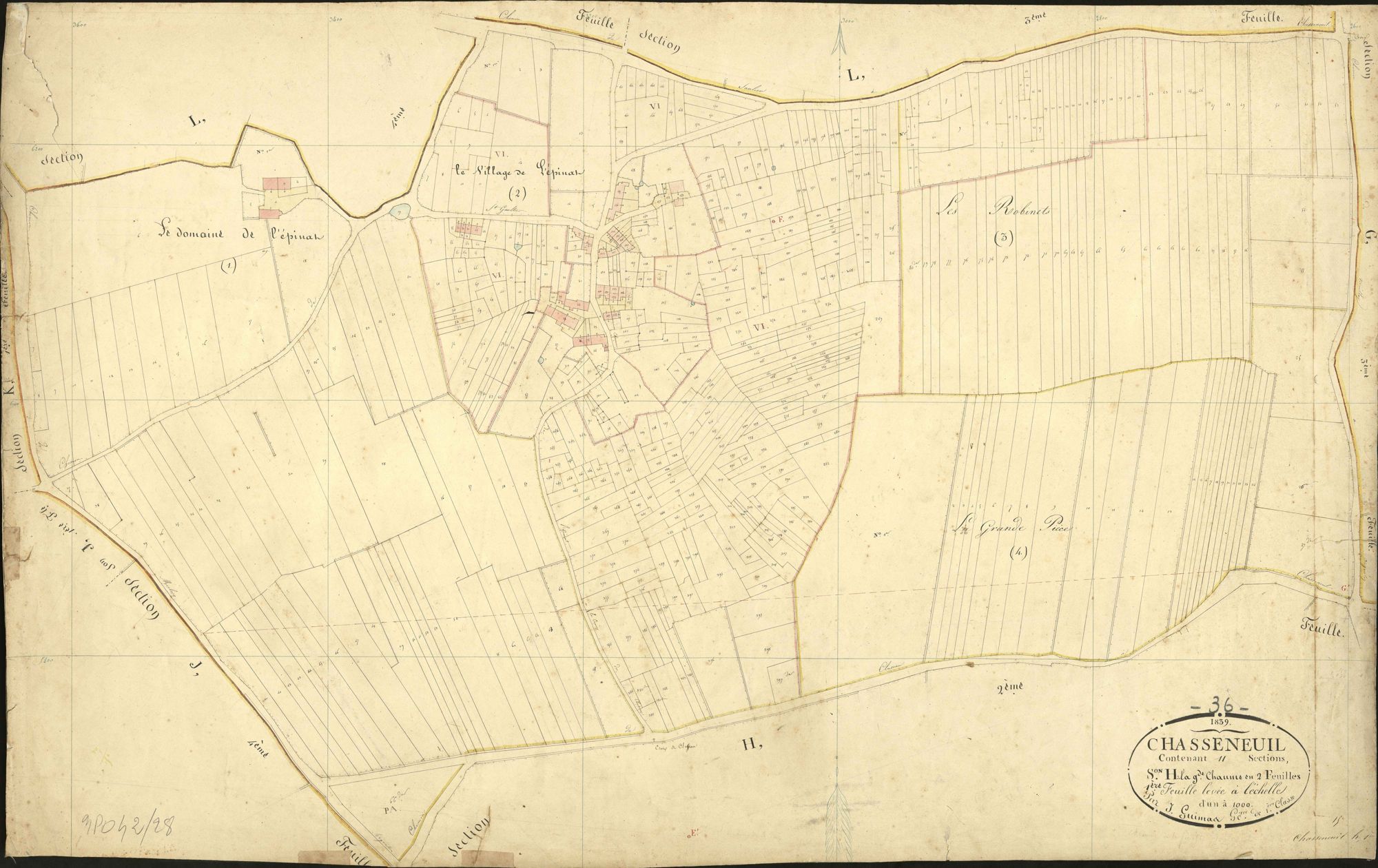 Chasseneuil - Section H1, dite de la Grande Chaume.