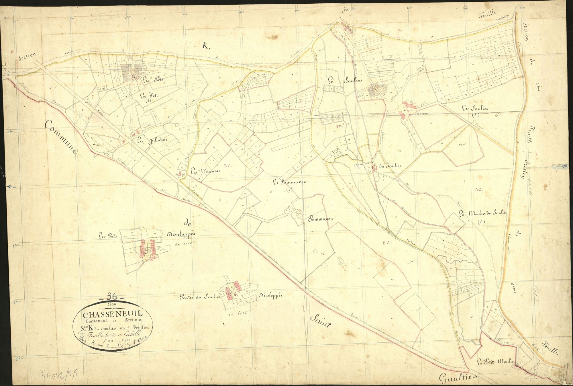 Chasseneuil - Section K2, dite du Saulier.