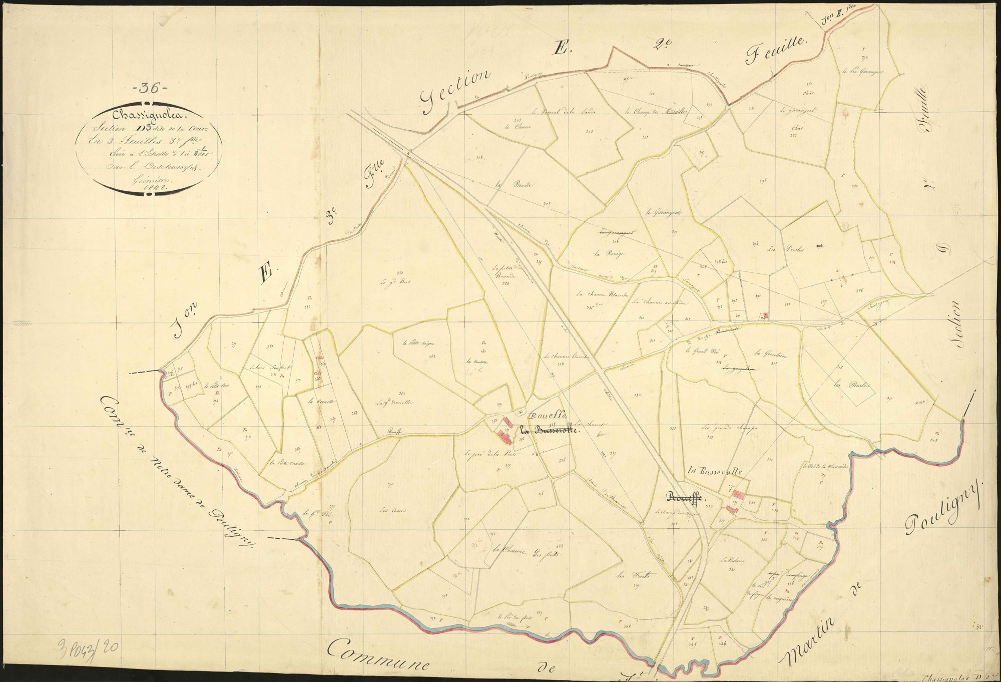 Chassignolles - Section D3, dite de la Cour.