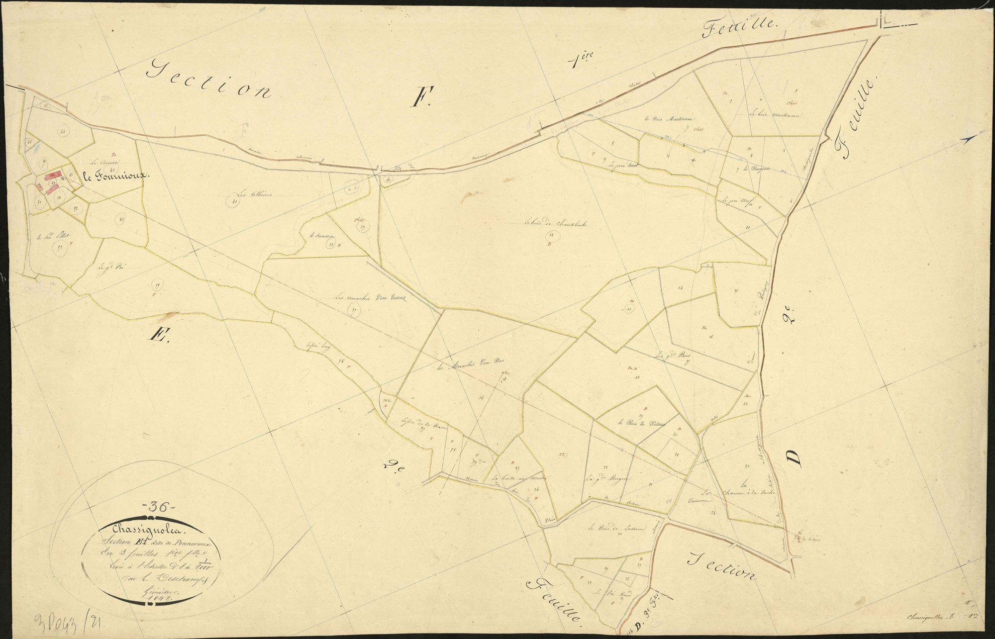 Chassignolles - Section E1, dite de Penneroux.