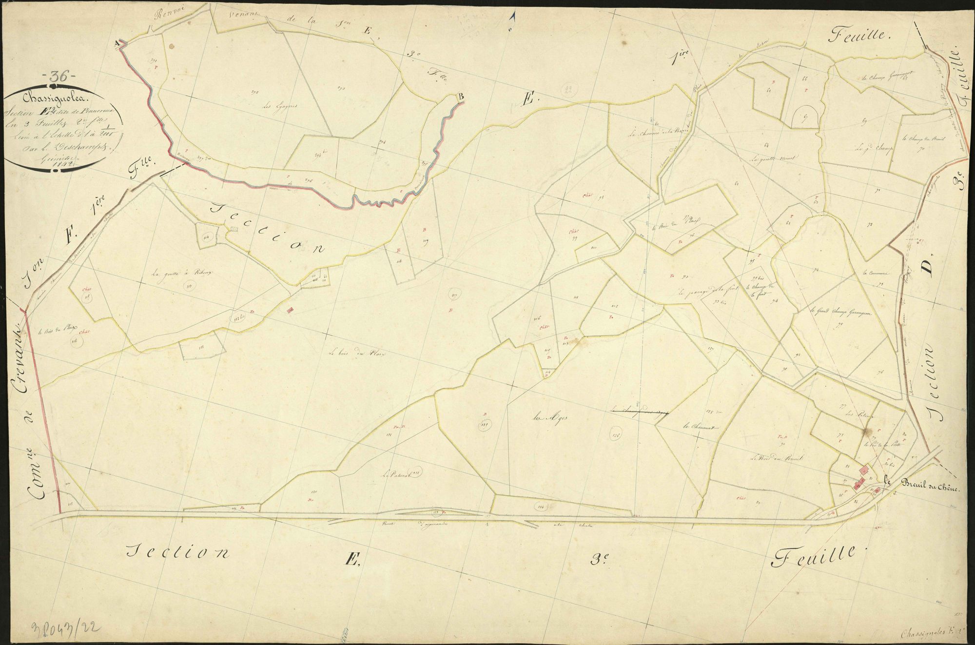 Chassignolles - Section E2, dite de Penneroux.