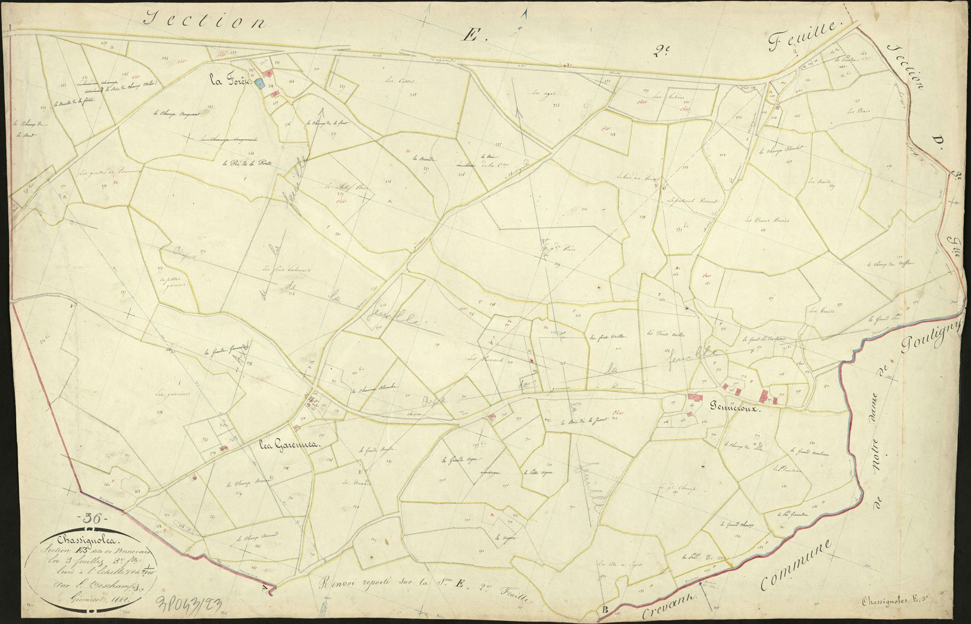 Chassignolles - Section E3, dite de Penneroux.