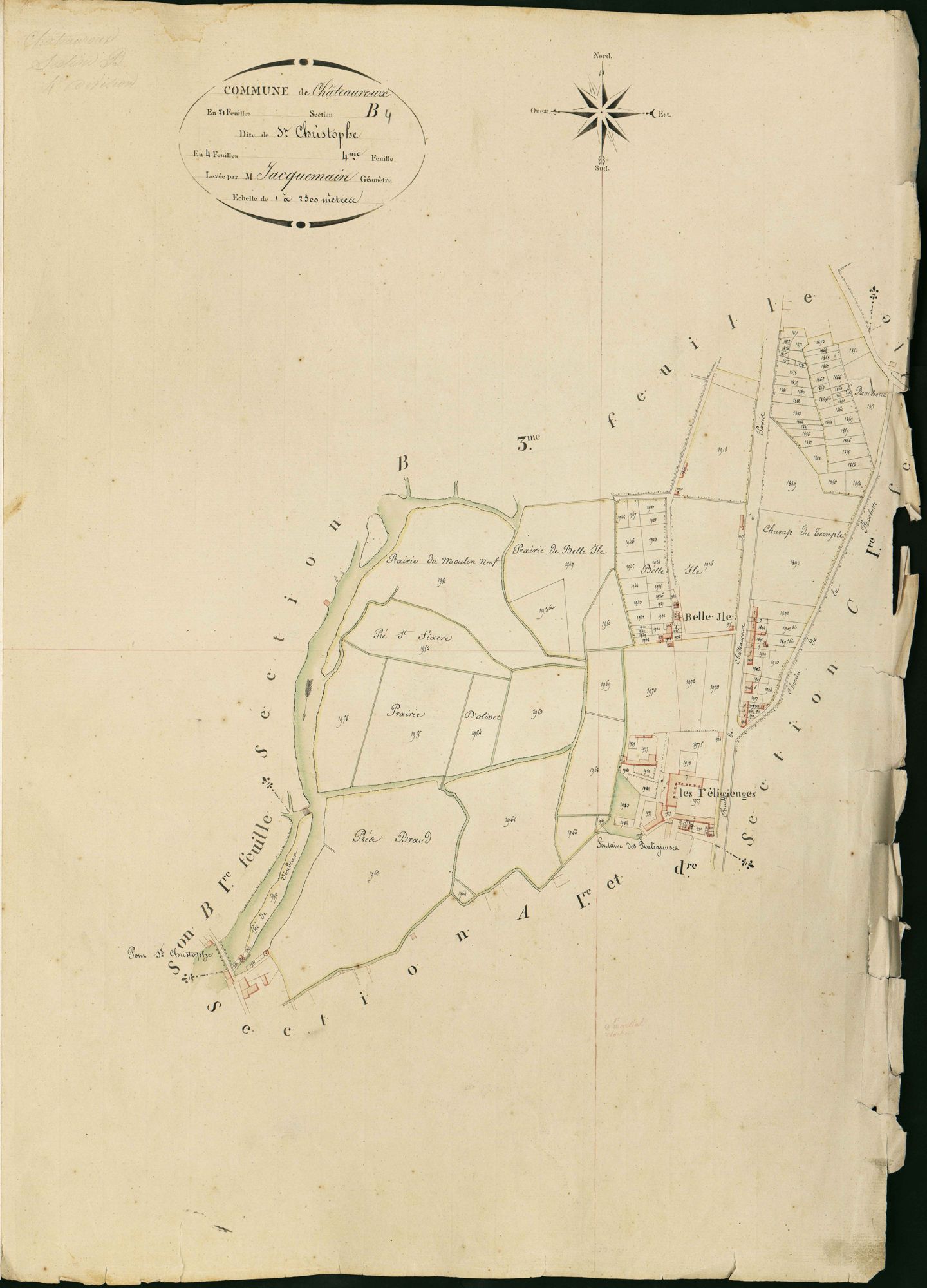 Châteauroux - Section B4, dite de Saint-Christophe.