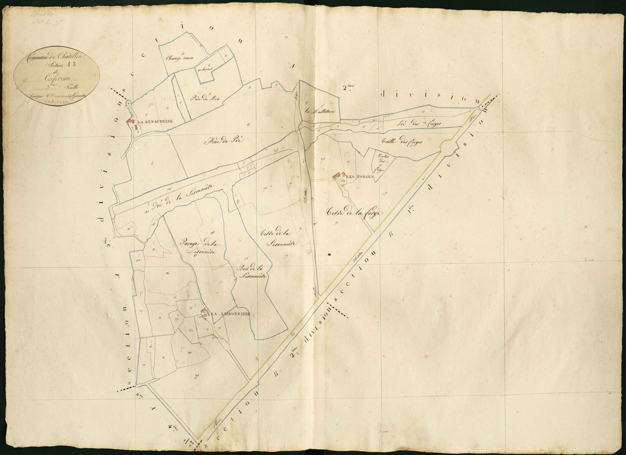 Châtillon-sur-Indre - Section A3, dite de Coifereau.