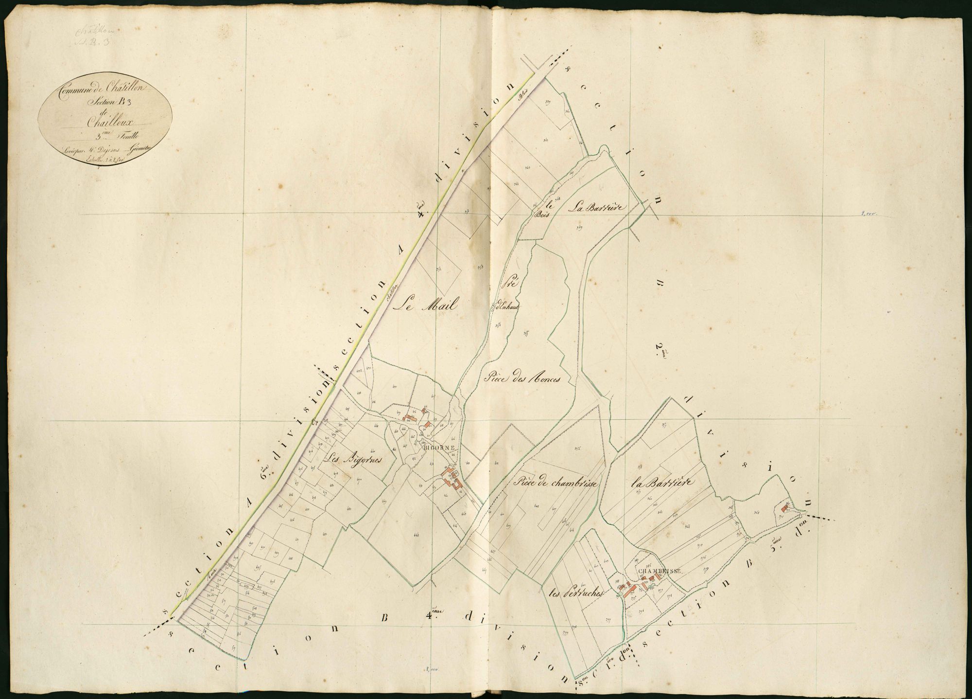 Châtillon-sur-Indre - Section B3, dite de Chailloux.