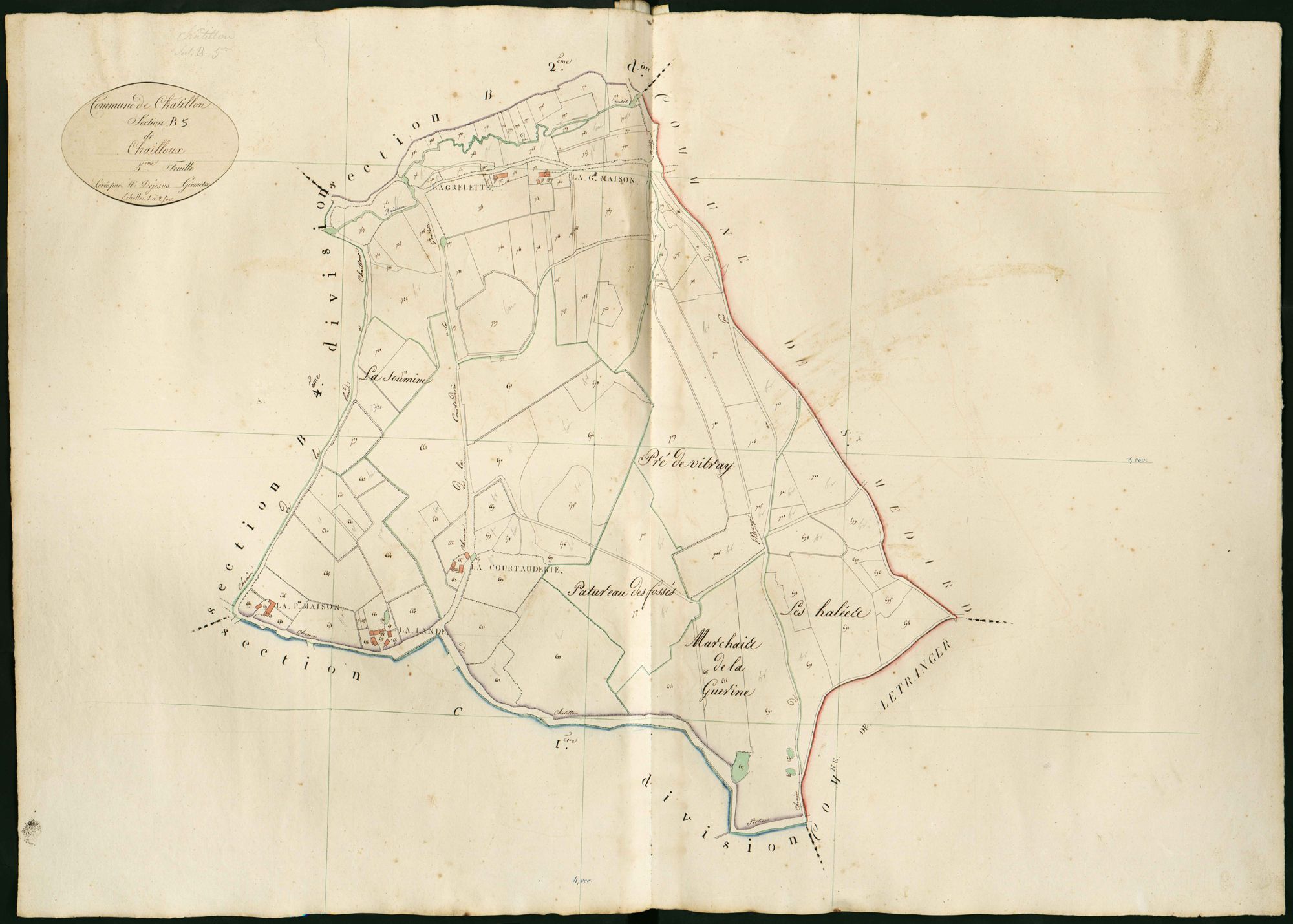 Châtillon-sur-Indre - Section B5, dite de Chailloux.