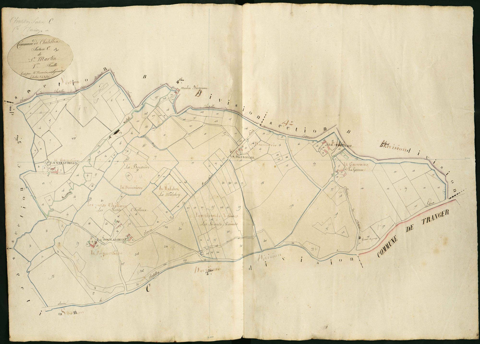 Châtillon-sur-Indre - Section C1, dite de Saint-Martin.