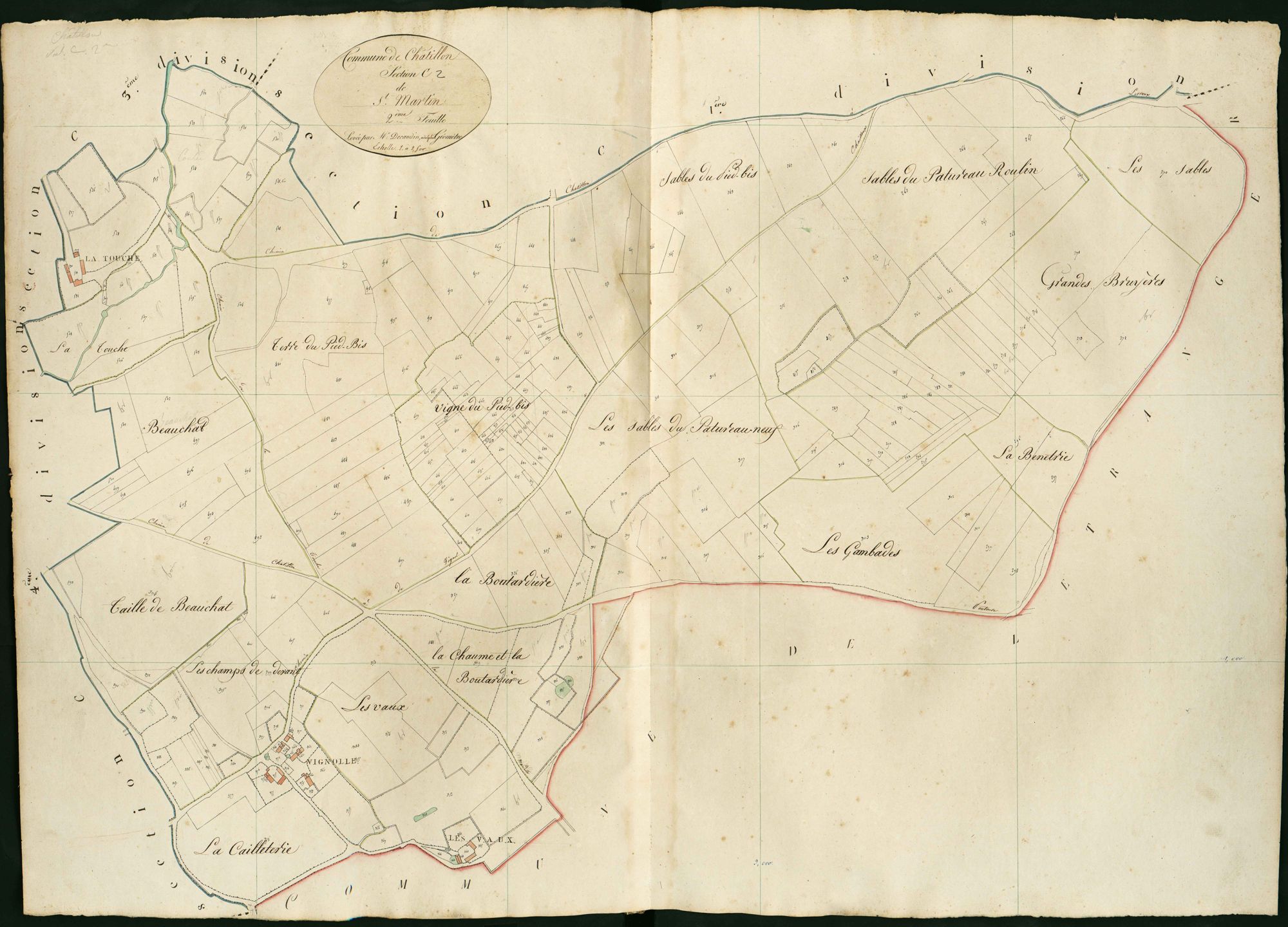 Châtillon-sur-Indre - Section C2, dite de Saint-Martin.