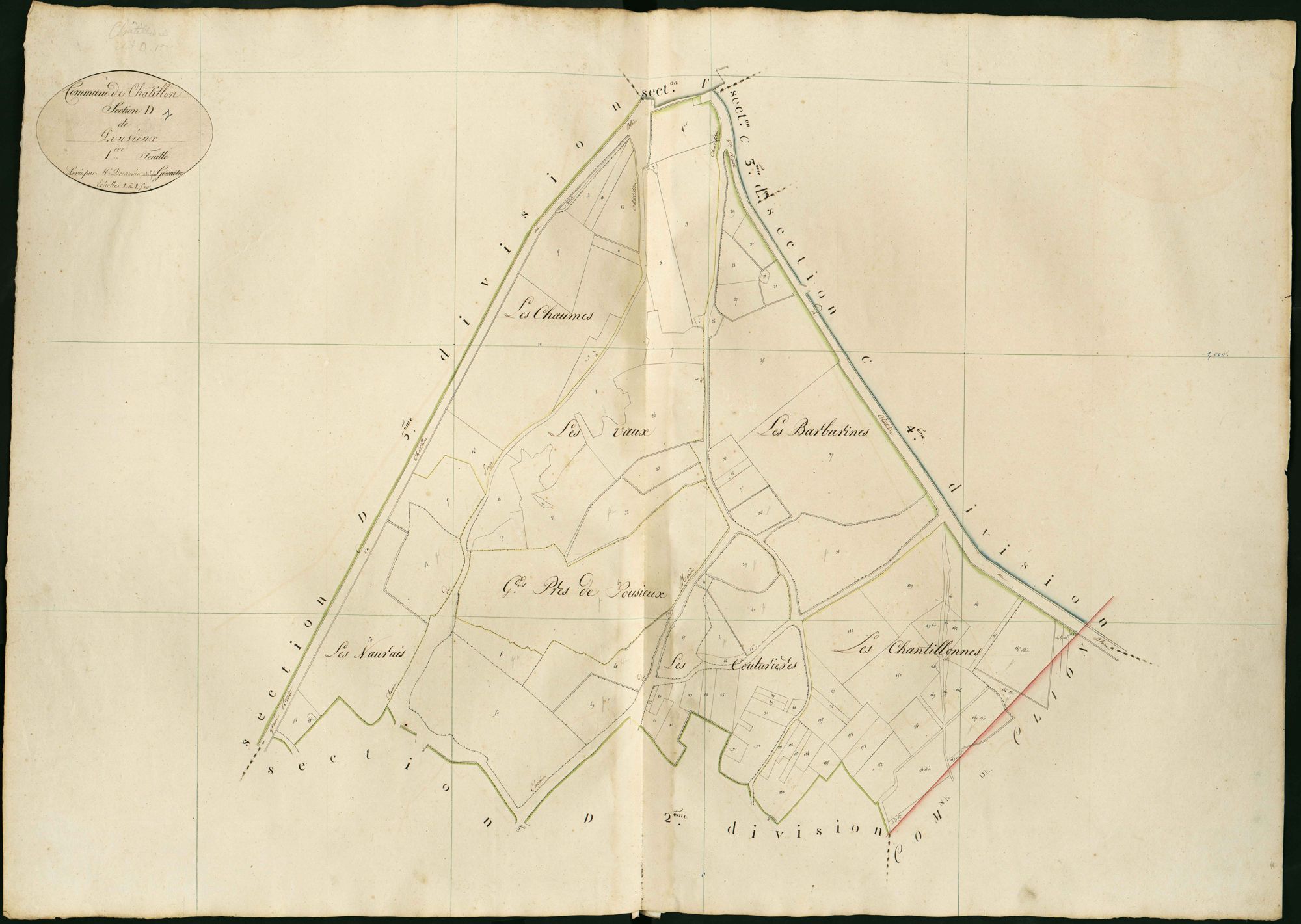 Châtillon-sur-Indre - Section D1, dite de Pousieux.