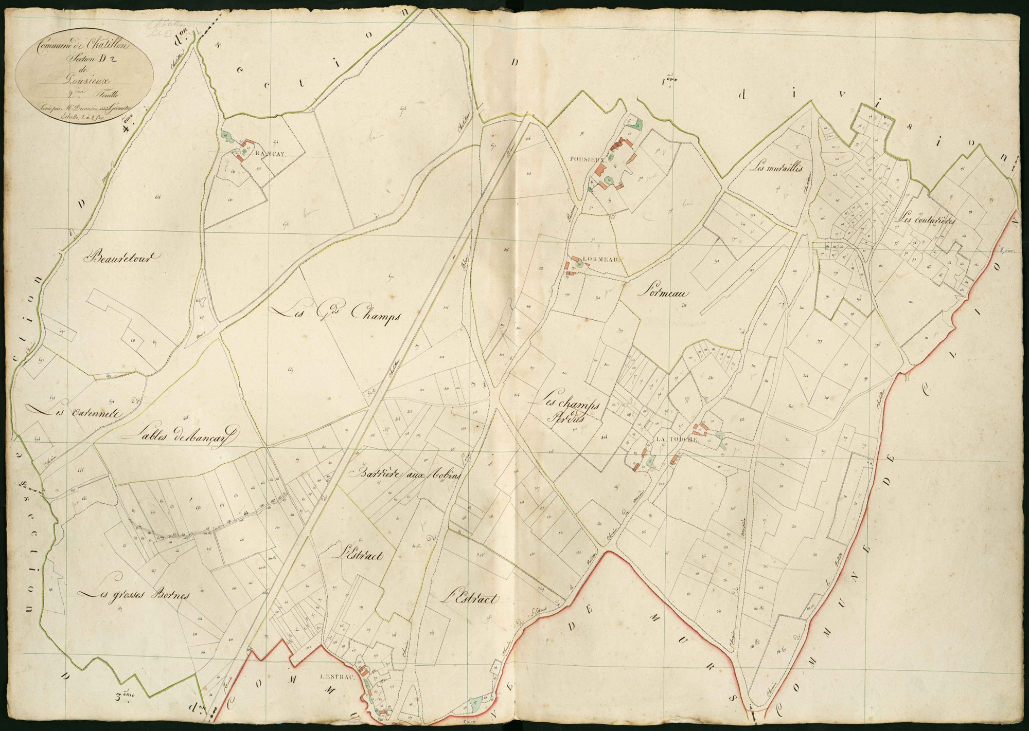 Châtillon-sur-Indre - Section D2, dite de Pousieux.