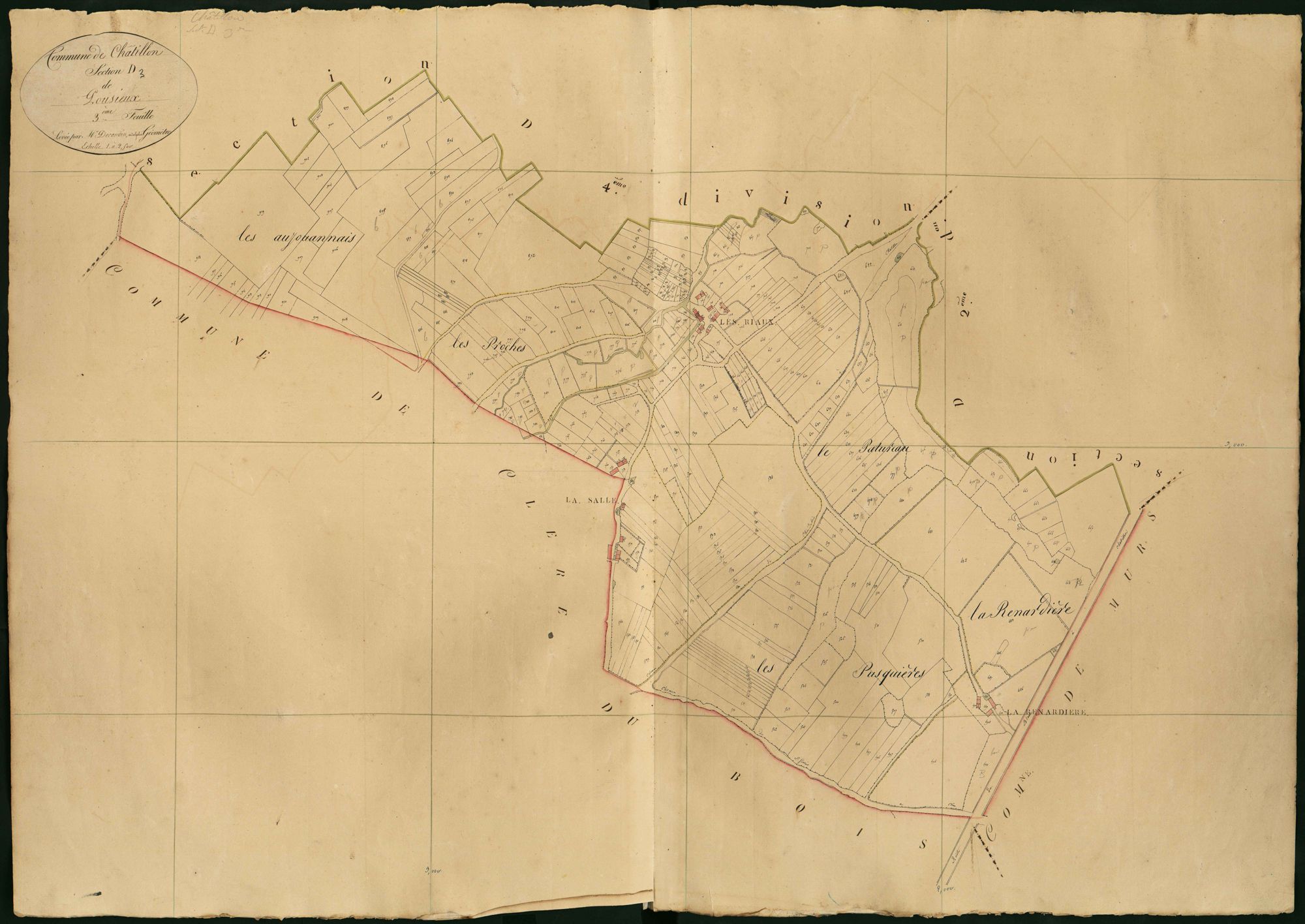 Châtillon-sur-Indre - Section D3, dite de Pousieux.