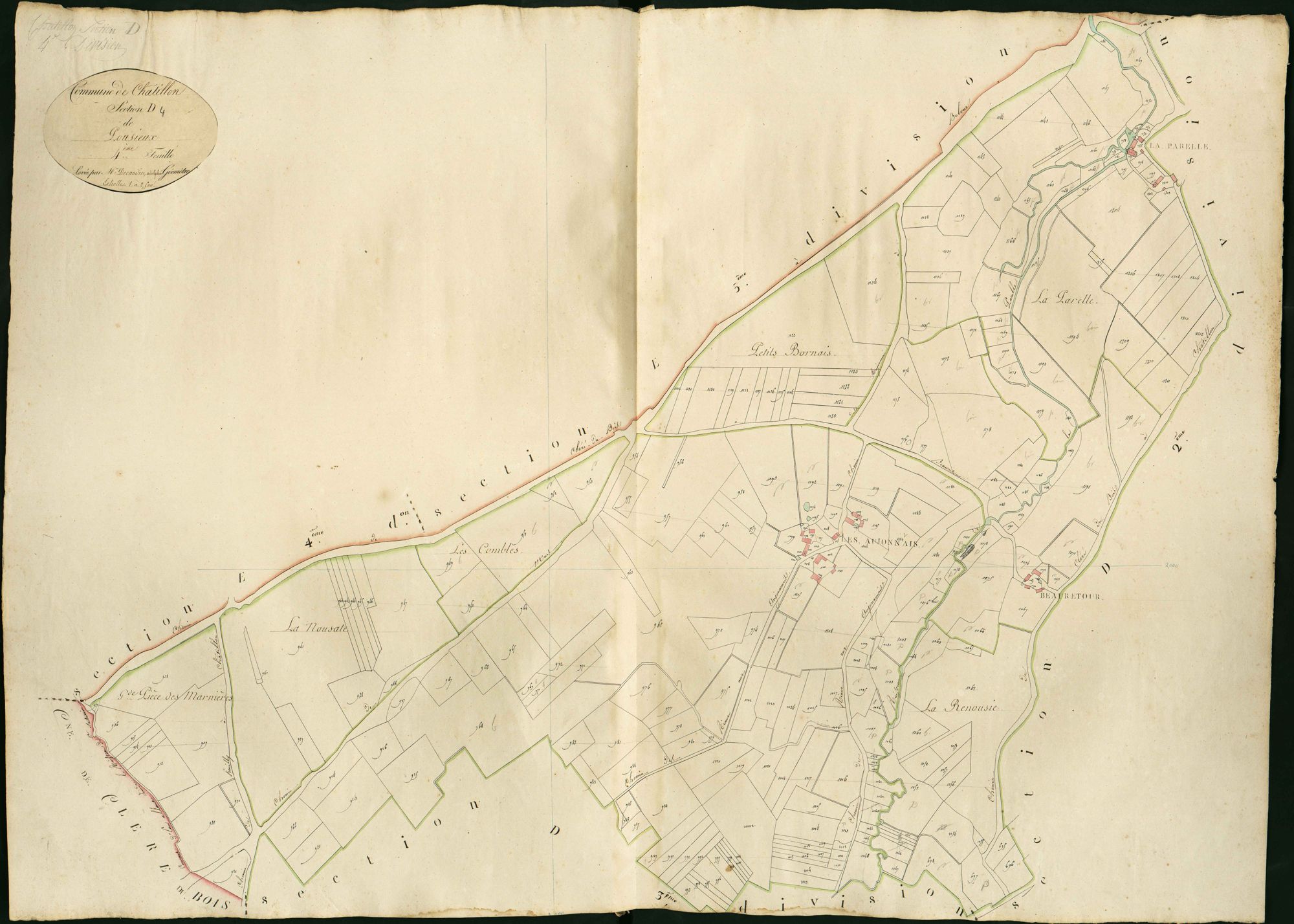 Châtillon-sur-Indre - Section D4 dite de Pousieux.