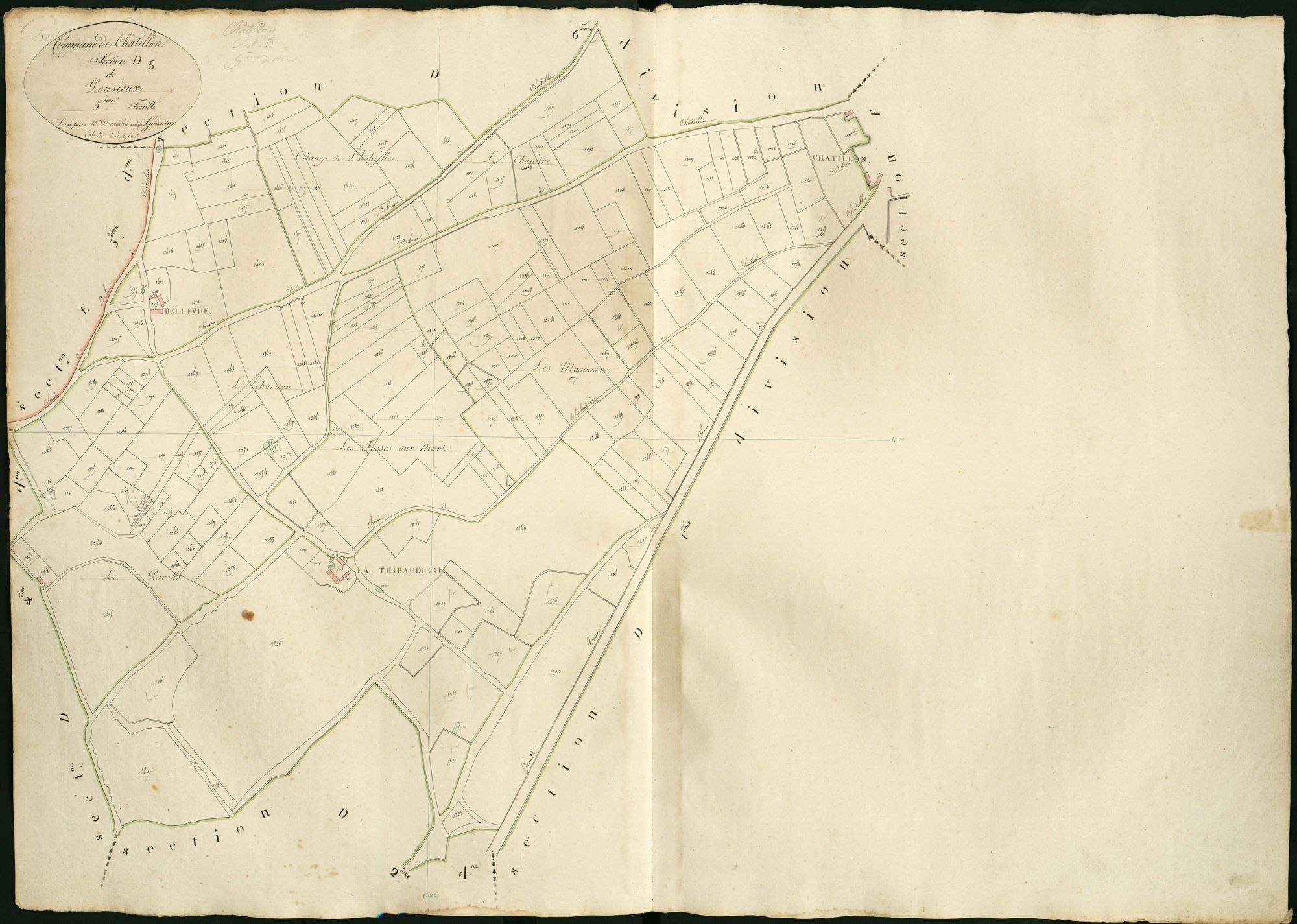 Châtillon-sur-Indre - Section D5 dite de Pousieux.