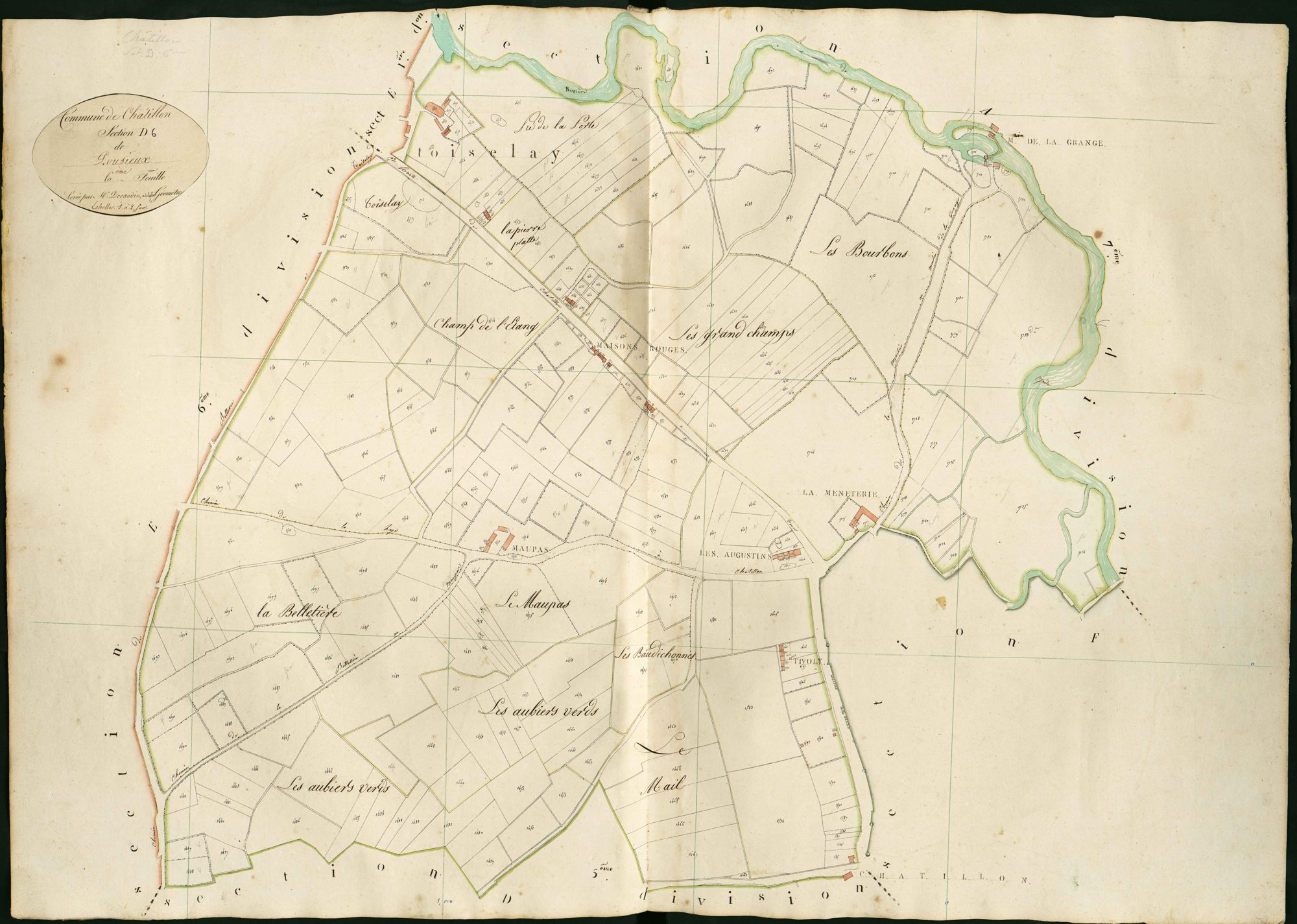 Châtillon-sur-Indre - Section D6, dite de Pousieux.