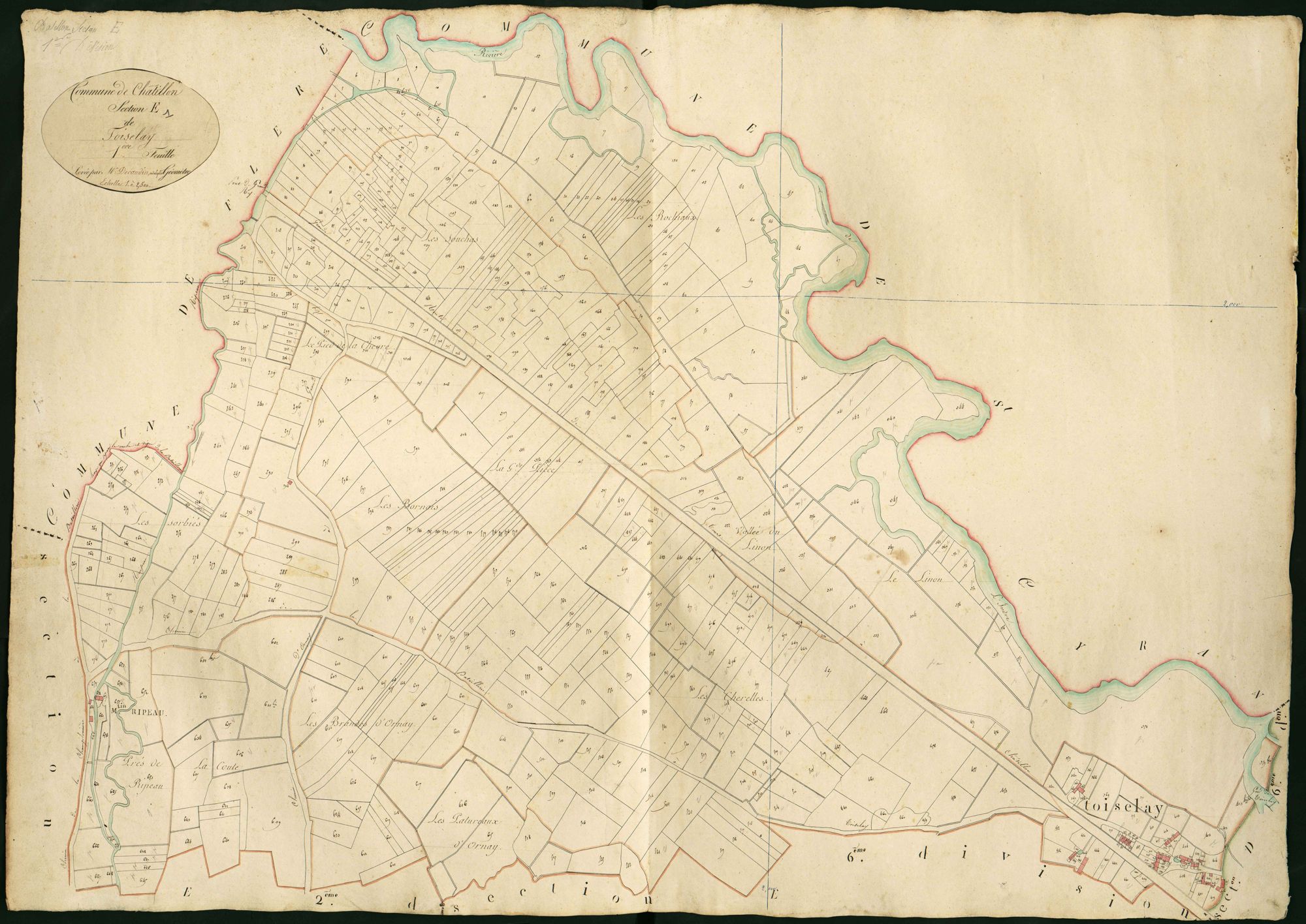 Châtillon-sur-Indre - Section E1, dite de Toiselay.