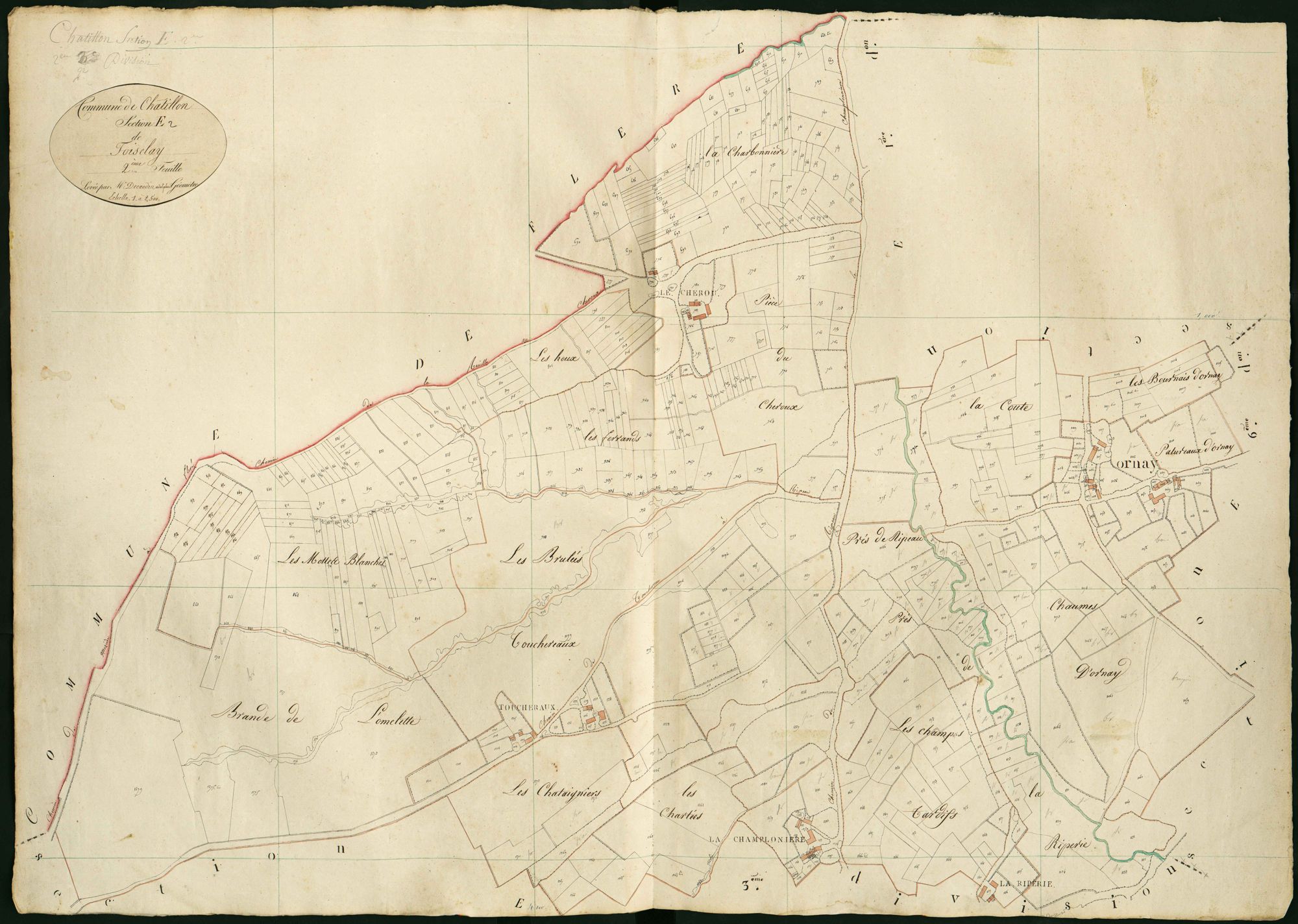 Châtillon-sur-Indre - Section E2, dite de Toiselay.