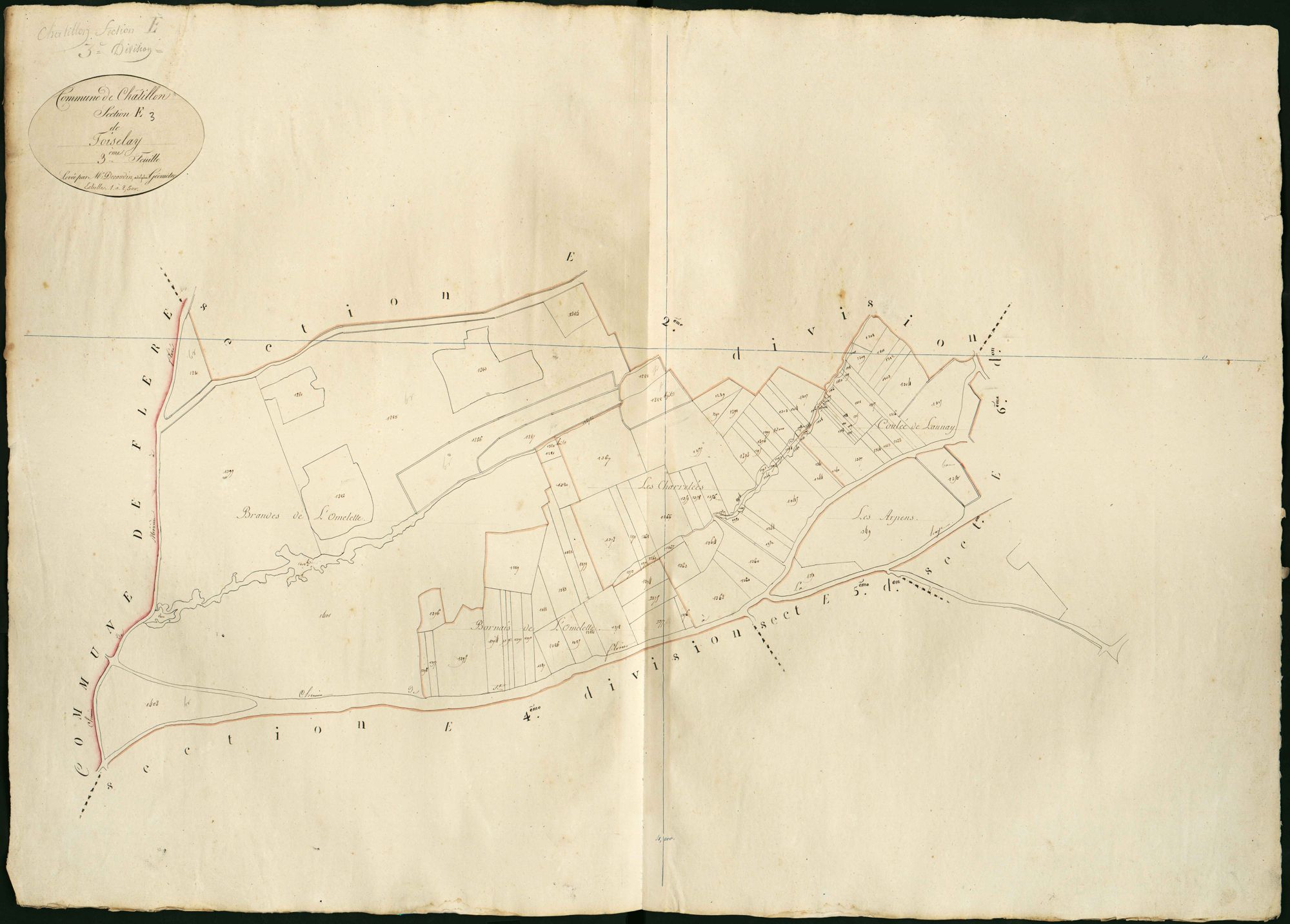 Châtillon-sur-Indre - Section E3, dite de Toiselay.