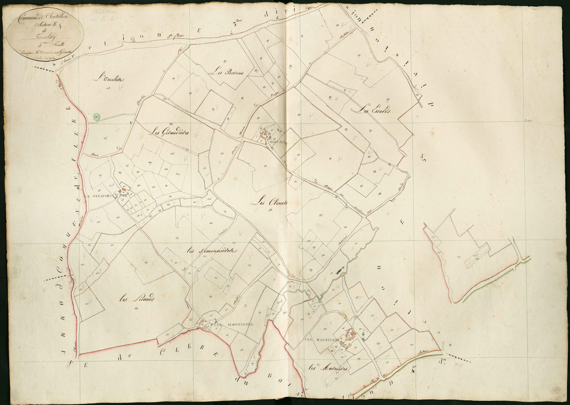 Châtillon-sur-Indre - Section E4, dite de Toiselay.