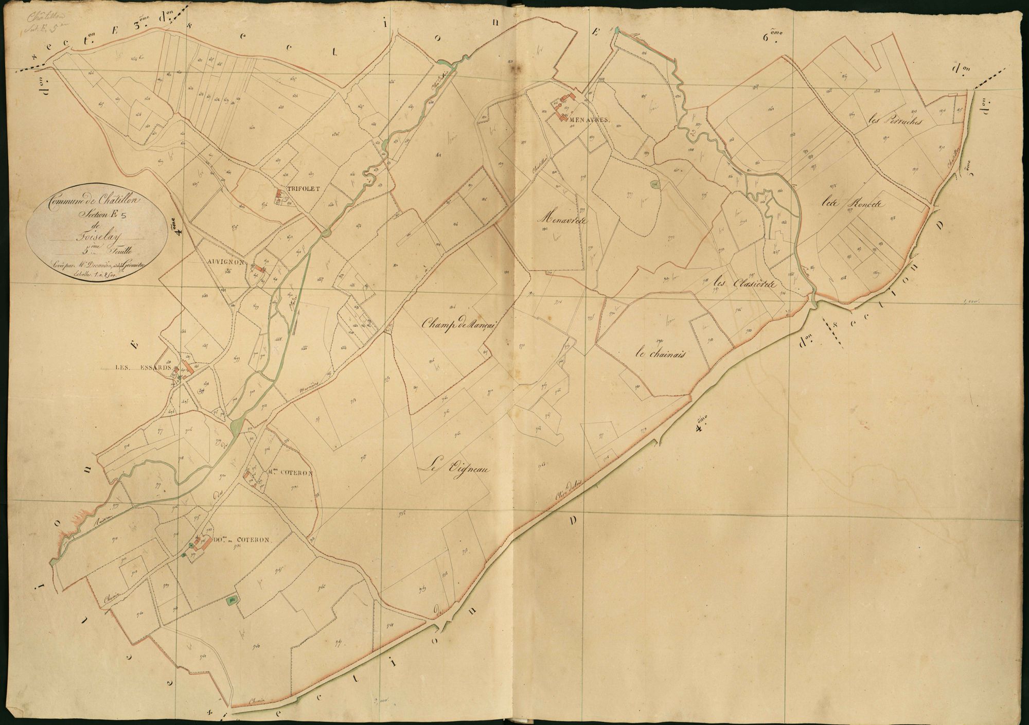 Châtillon-sur-Indre - Section E5, dite de Toiselay.