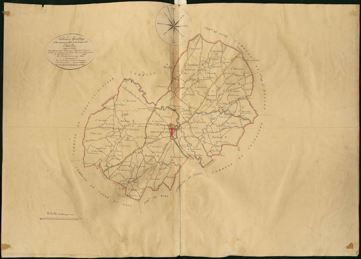 Châtillon-sur-Indre - Tableau d'assemblage.