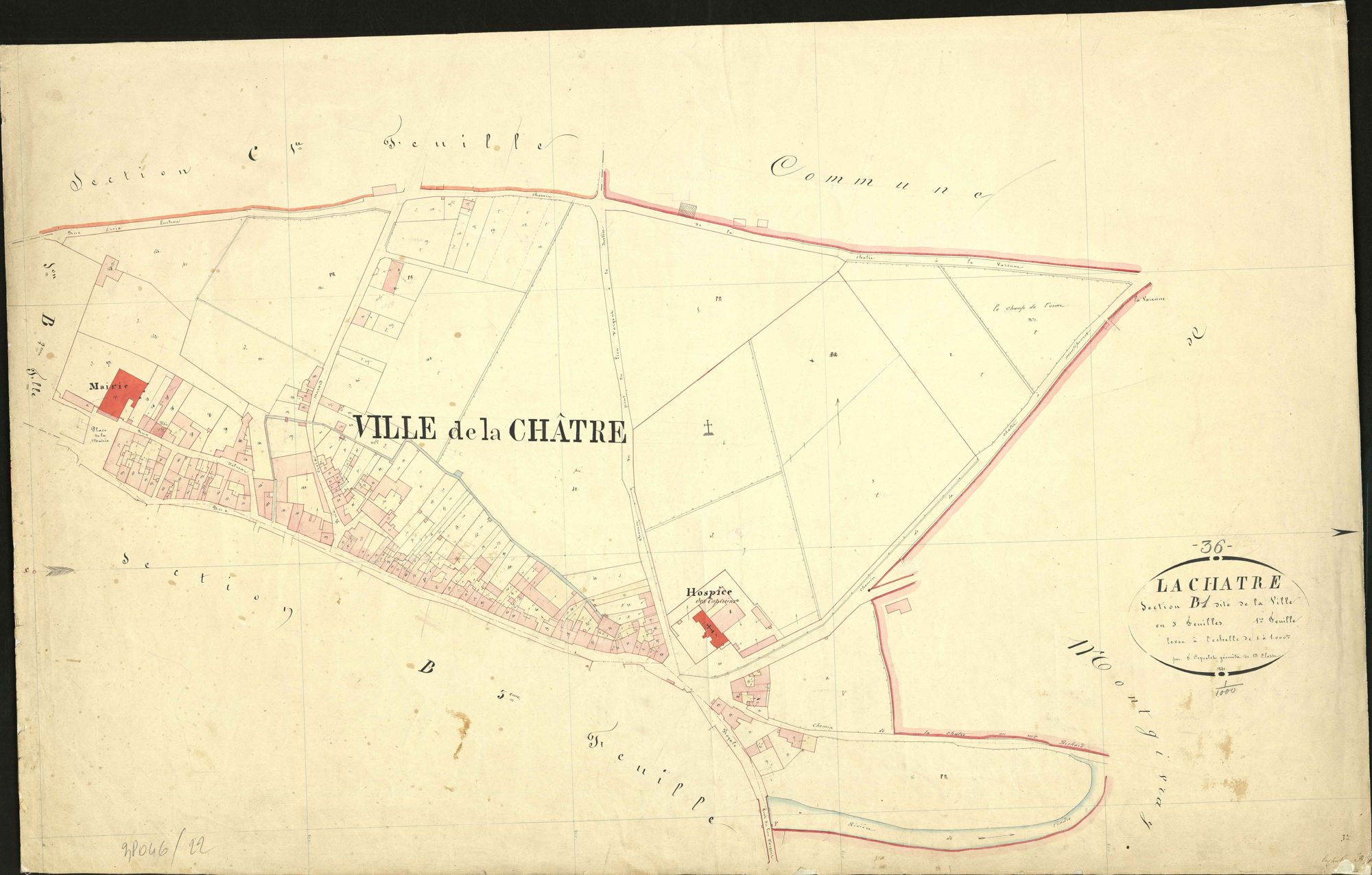 Châtre - Section B1, dite de la Ville.