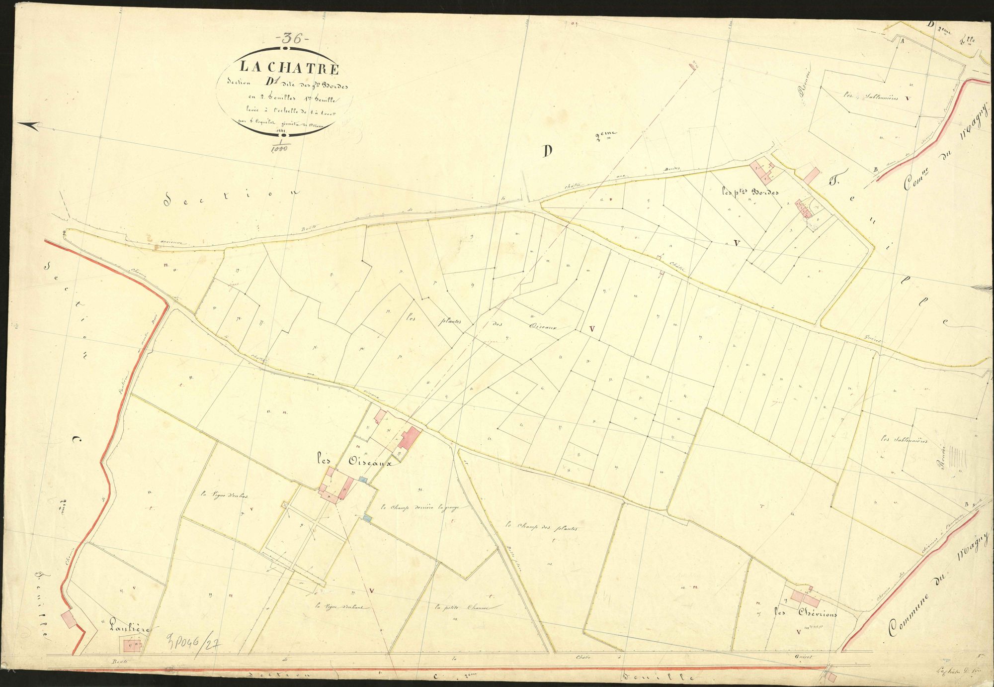 Châtre - Section D1, dite des Grandes Bordes.