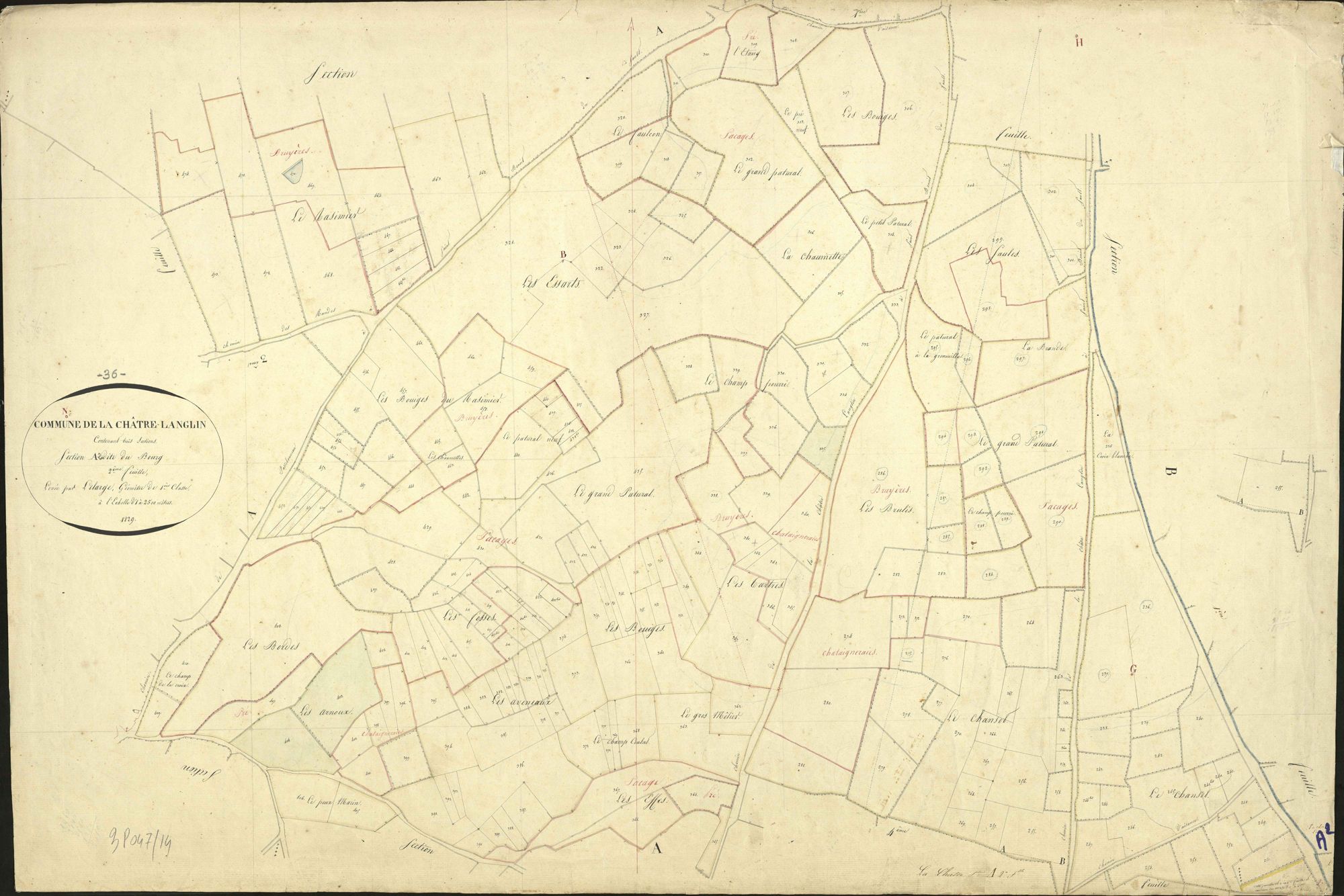 Châtre-L'Anglin - Section A2, dite du Bourg.
