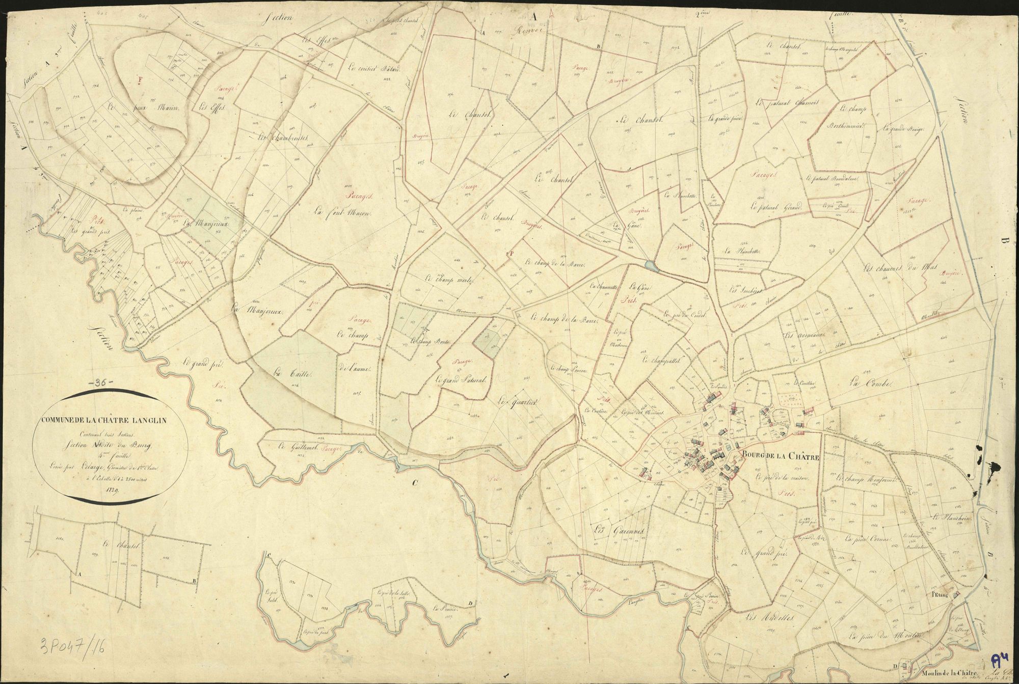Châtre-L'Anglin - Section A4, dite du Bourg.