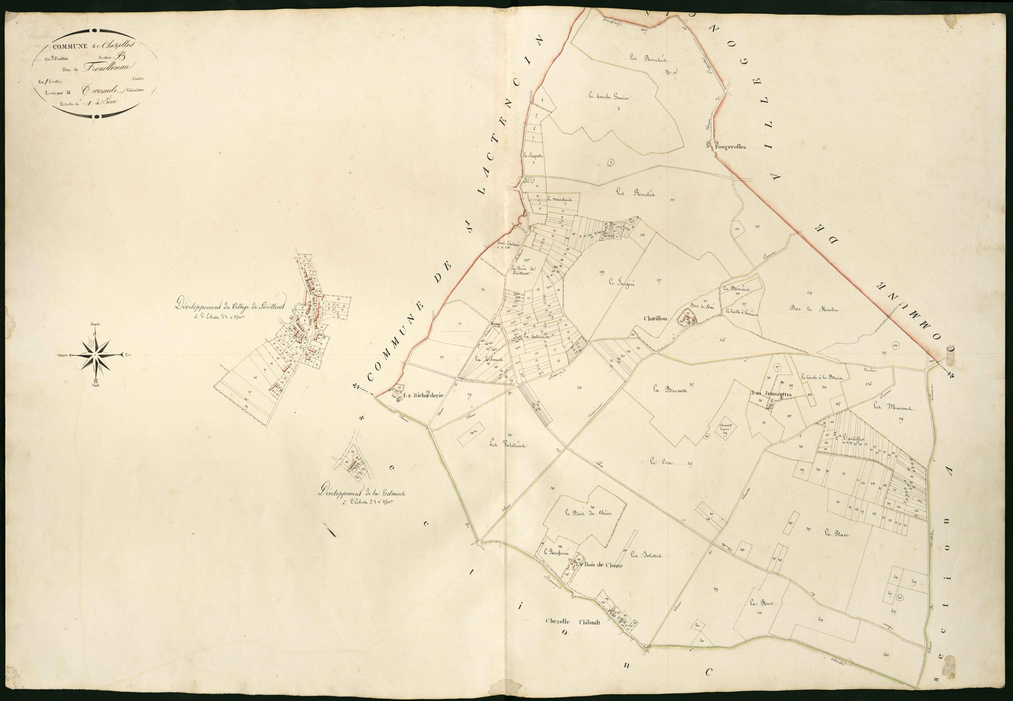 Chézelles - Section B, dite de Fouillereau.