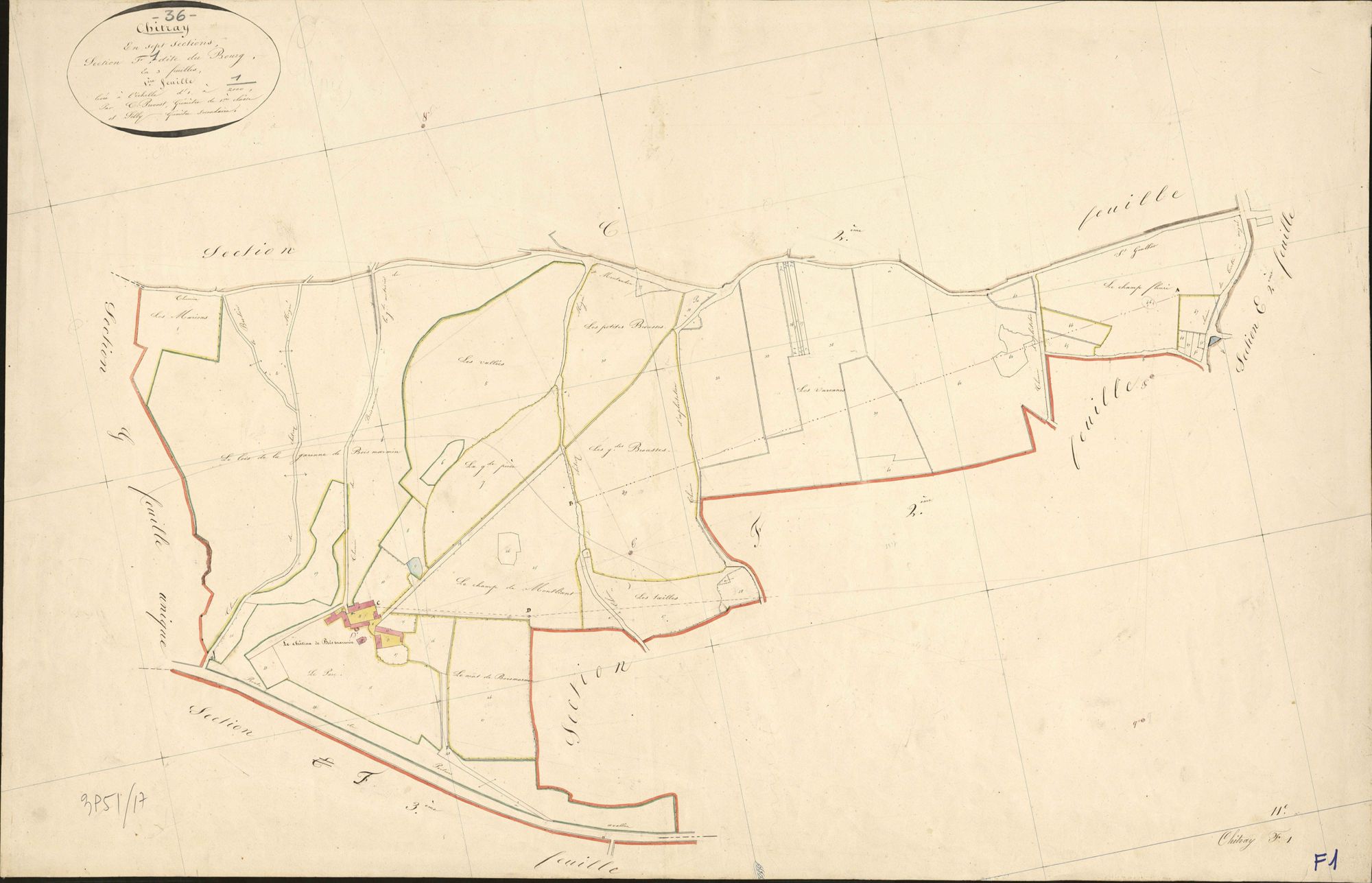 Chitray - Section F1, dite du Bourg.