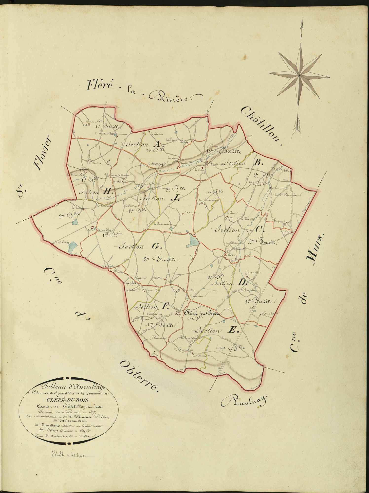 Cléré-du-Bois - Tableau d'assemblage.