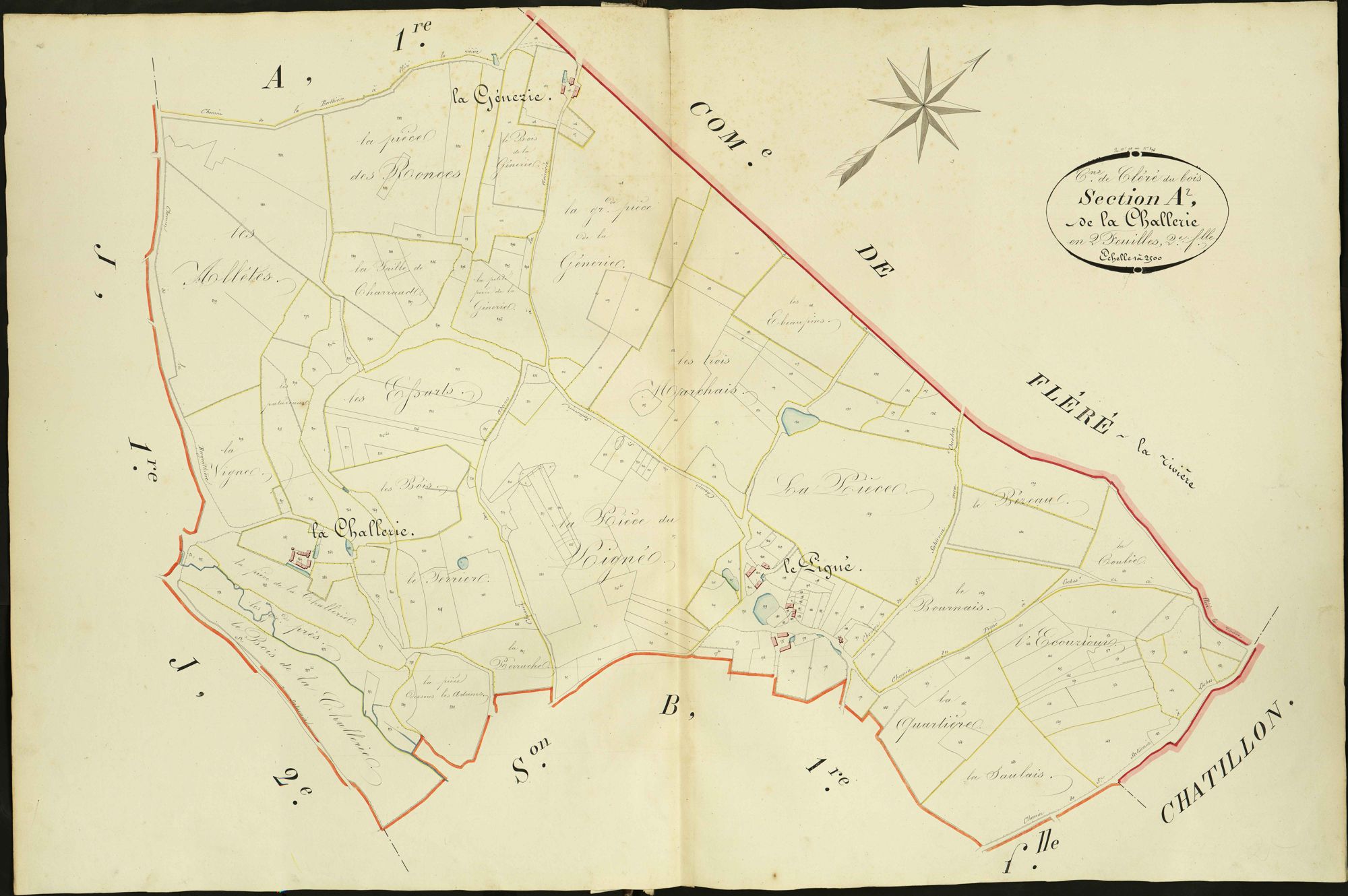 Cléré-du-Bois - Section A2, dite de la Challerie.