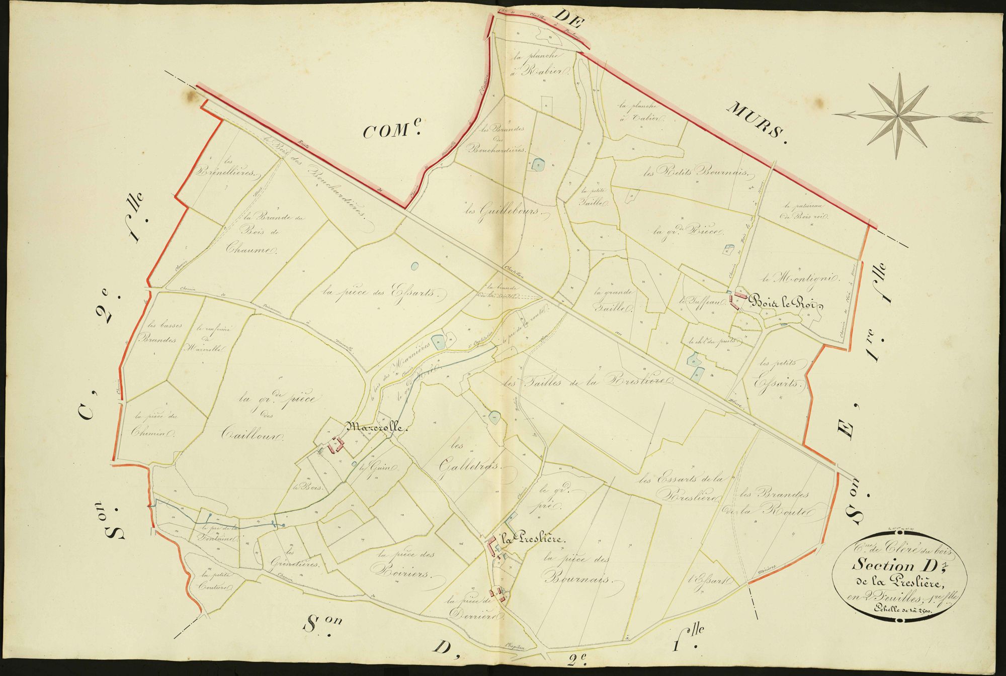 Cléré-du-Bois - Section D1, dite de la Preslière.