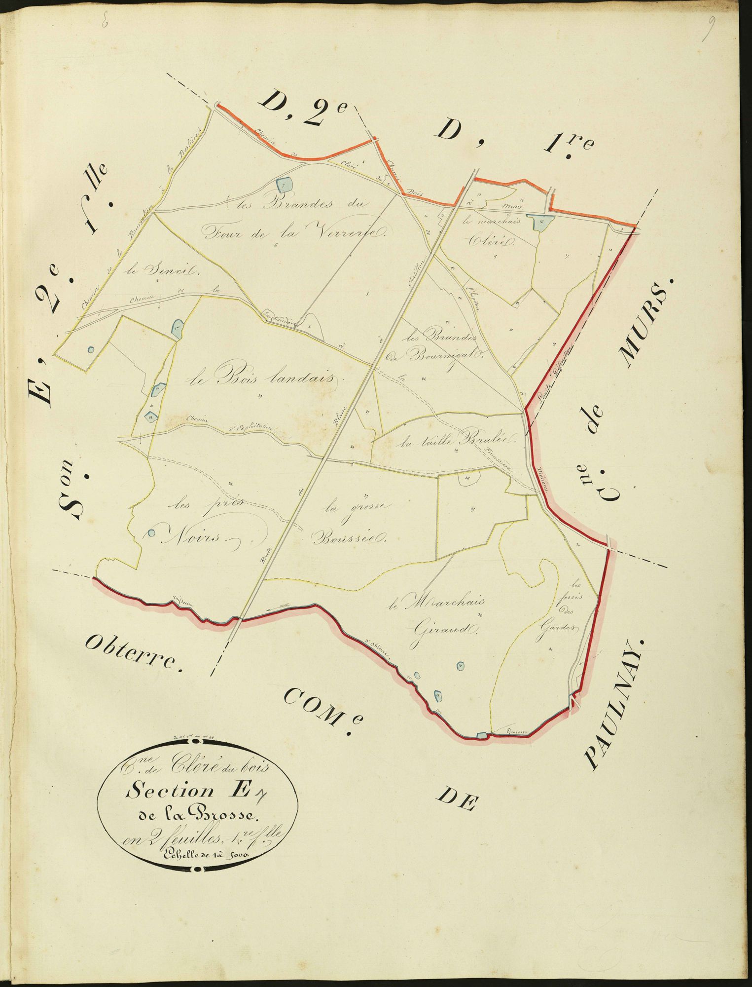 Cléré-du-Bois - Section E1, dite de la Brosse.