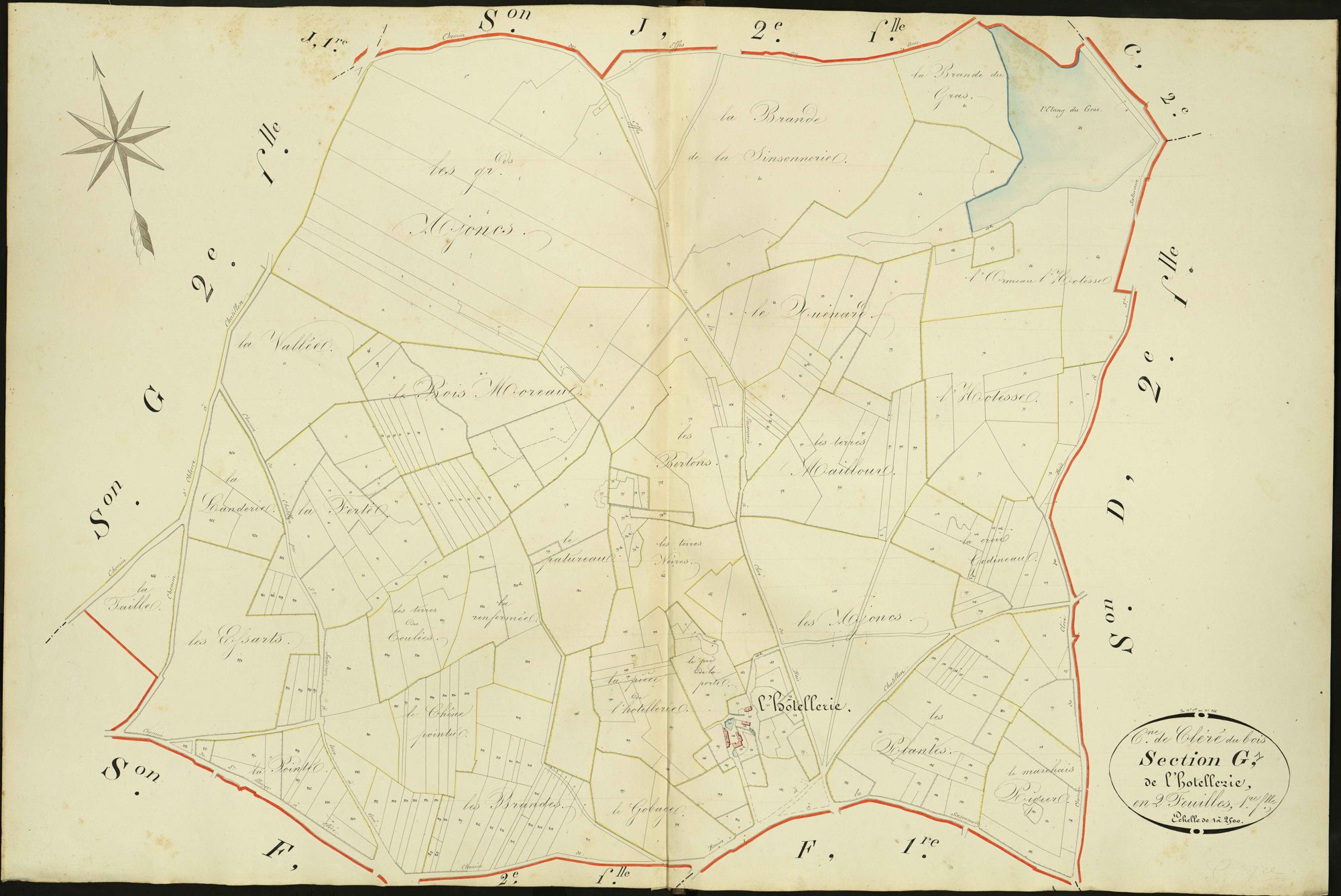 Cléré-du-Bois - Section G1, dite de l'Hôtellerie.
