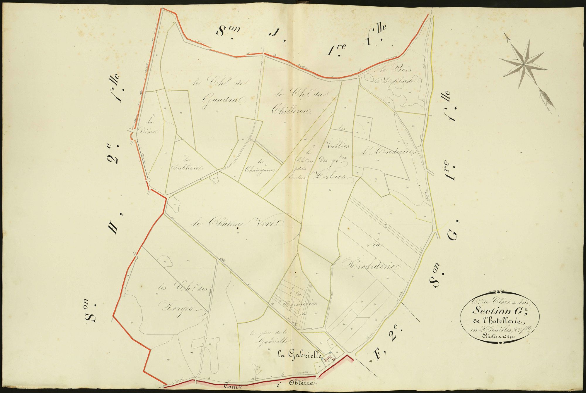 Cléré-du-Bois - Section G2, dite de l'Hôtellerie.