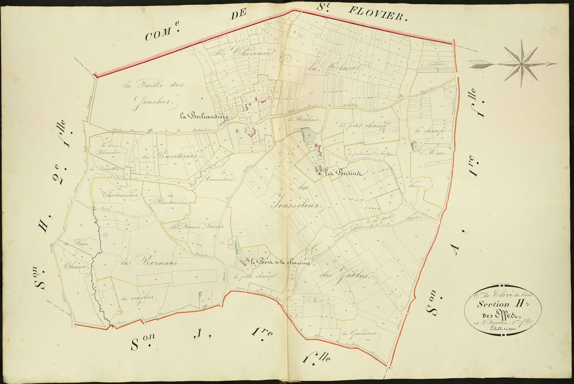 Cléré-du-Bois - Section H1, dite des Effes.