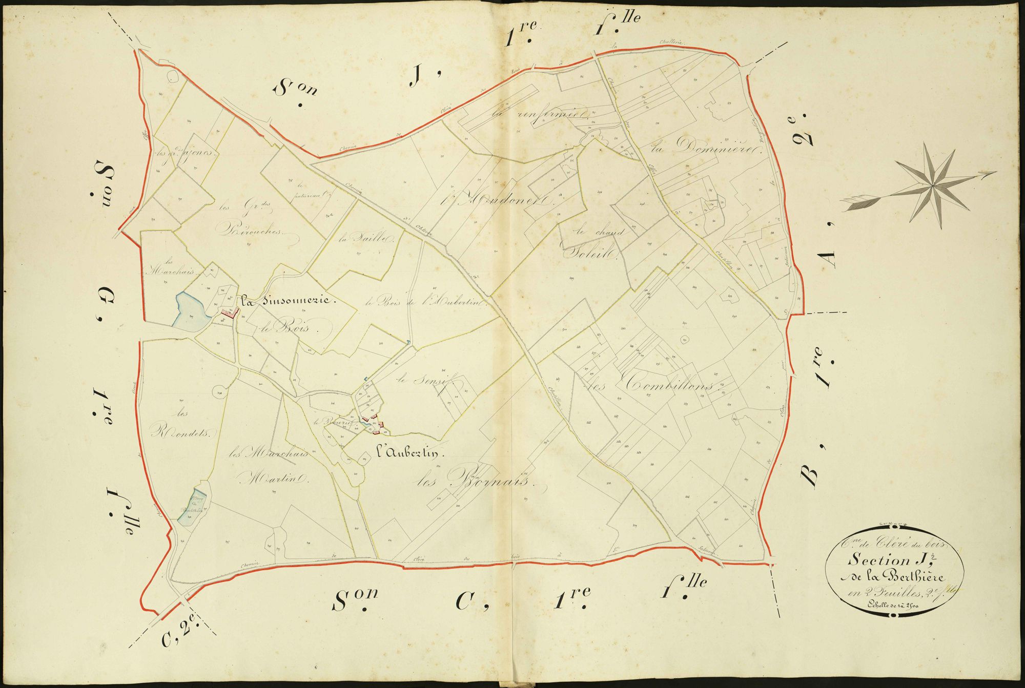 Cléré-du-Bois - Section I2, dite de la Berthière.