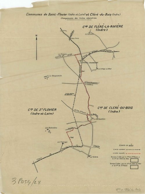 Cléré-du-Bois - Limites de Saint-Flovier.