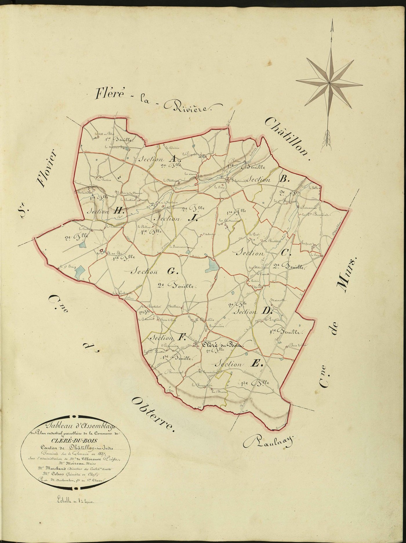 Cléré-du-Bois - Tableau d'assemblage.
