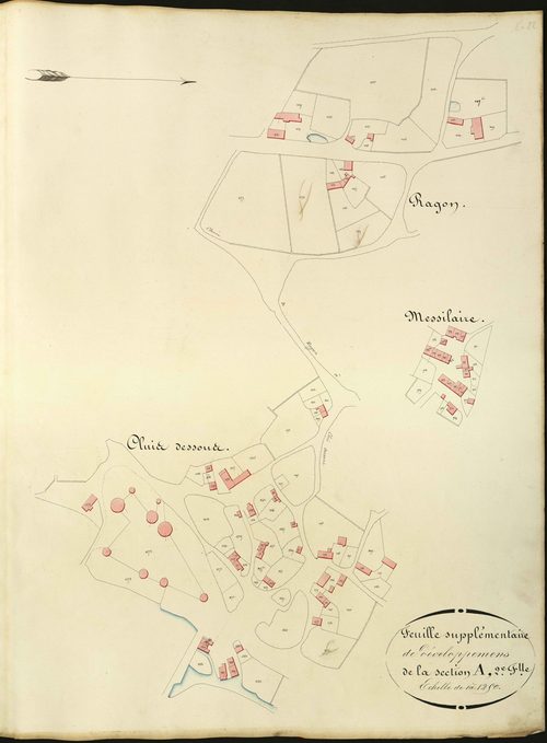 Cluis - Section A2,Feuille supplémentaire de développement, (Ragon, Messilaire, Cluis dessous).