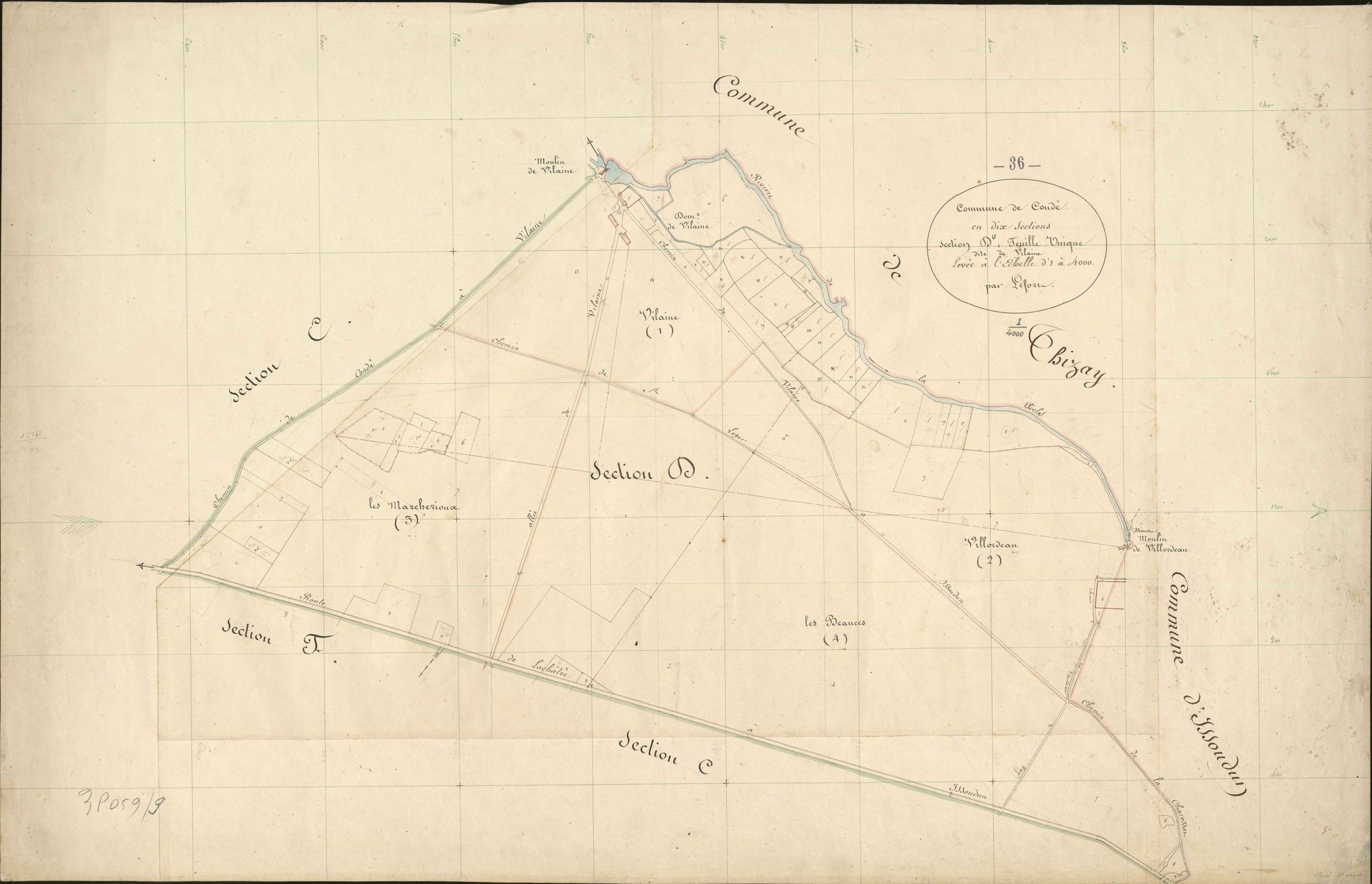 Condé - Section D, dite de Villaine.