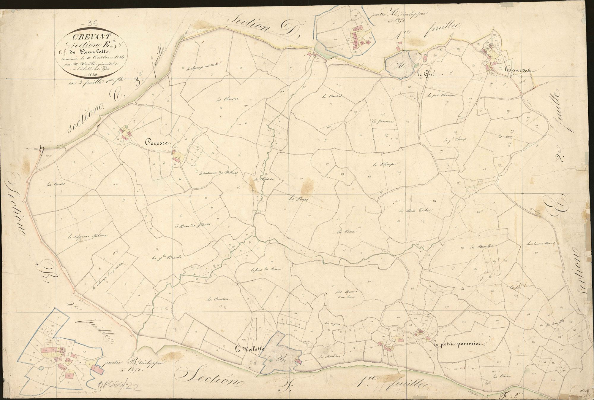 Crevant - Section E1, dite de La Valette.