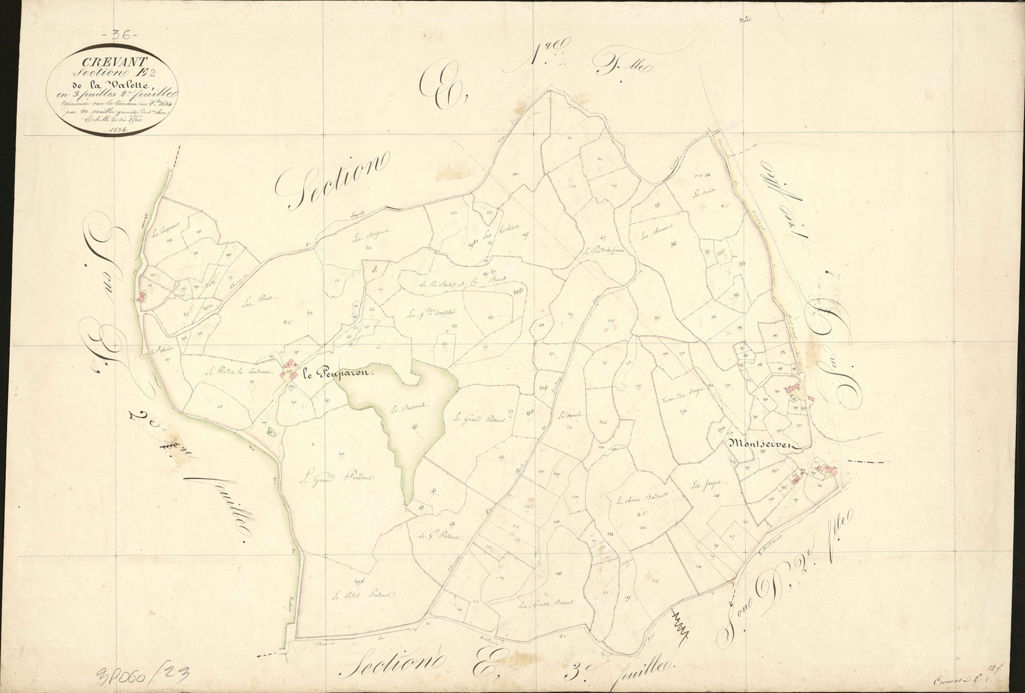 Crevant - Section E2, dite de La Valette.