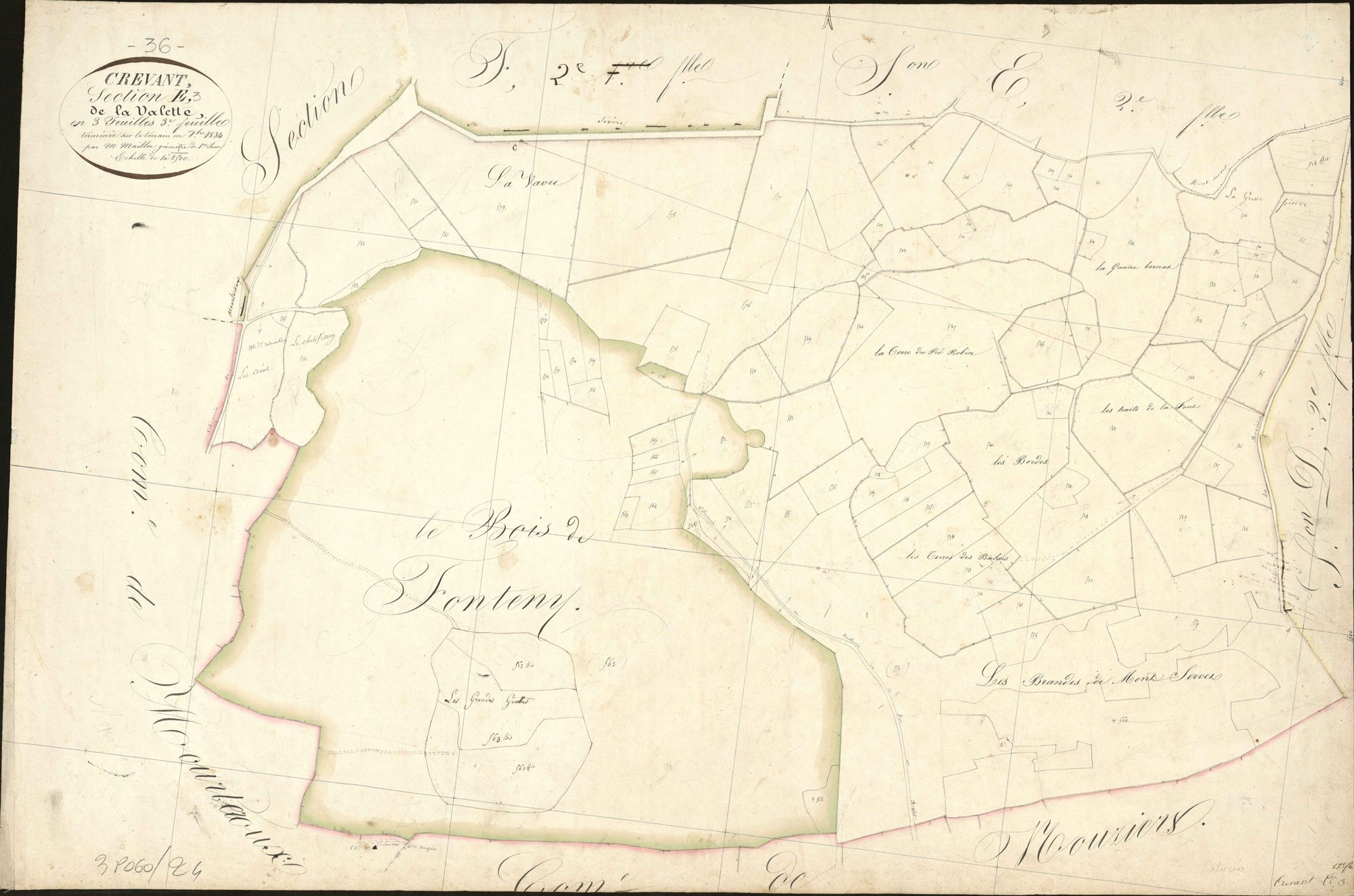 Crevant - Section E3, dite de La Valette.