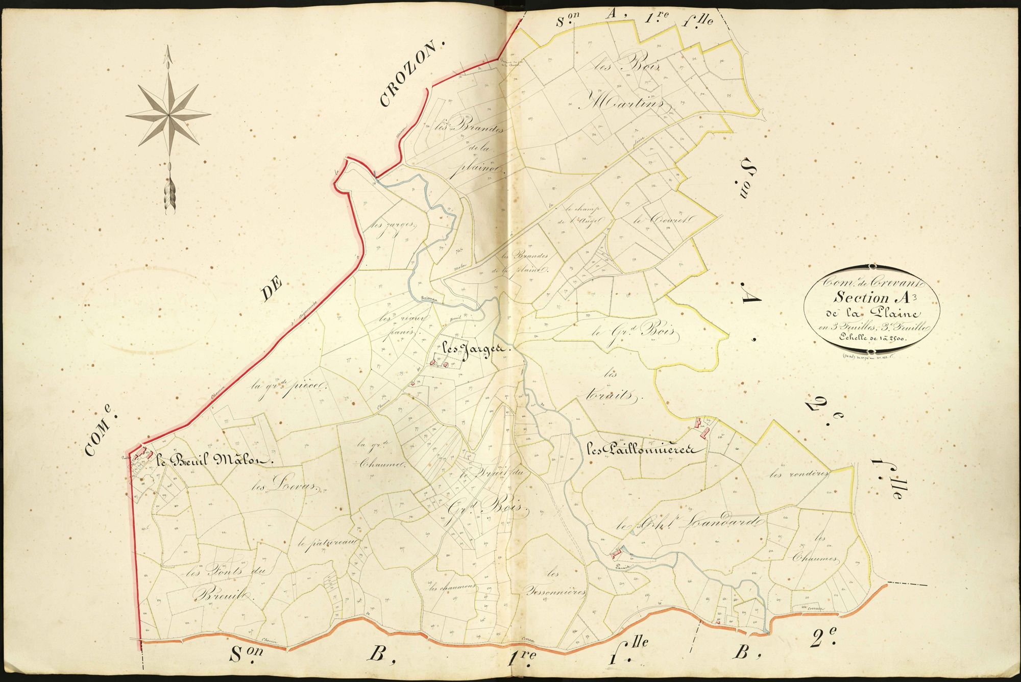 Crevant - Section A3, dite de la Plaine.
