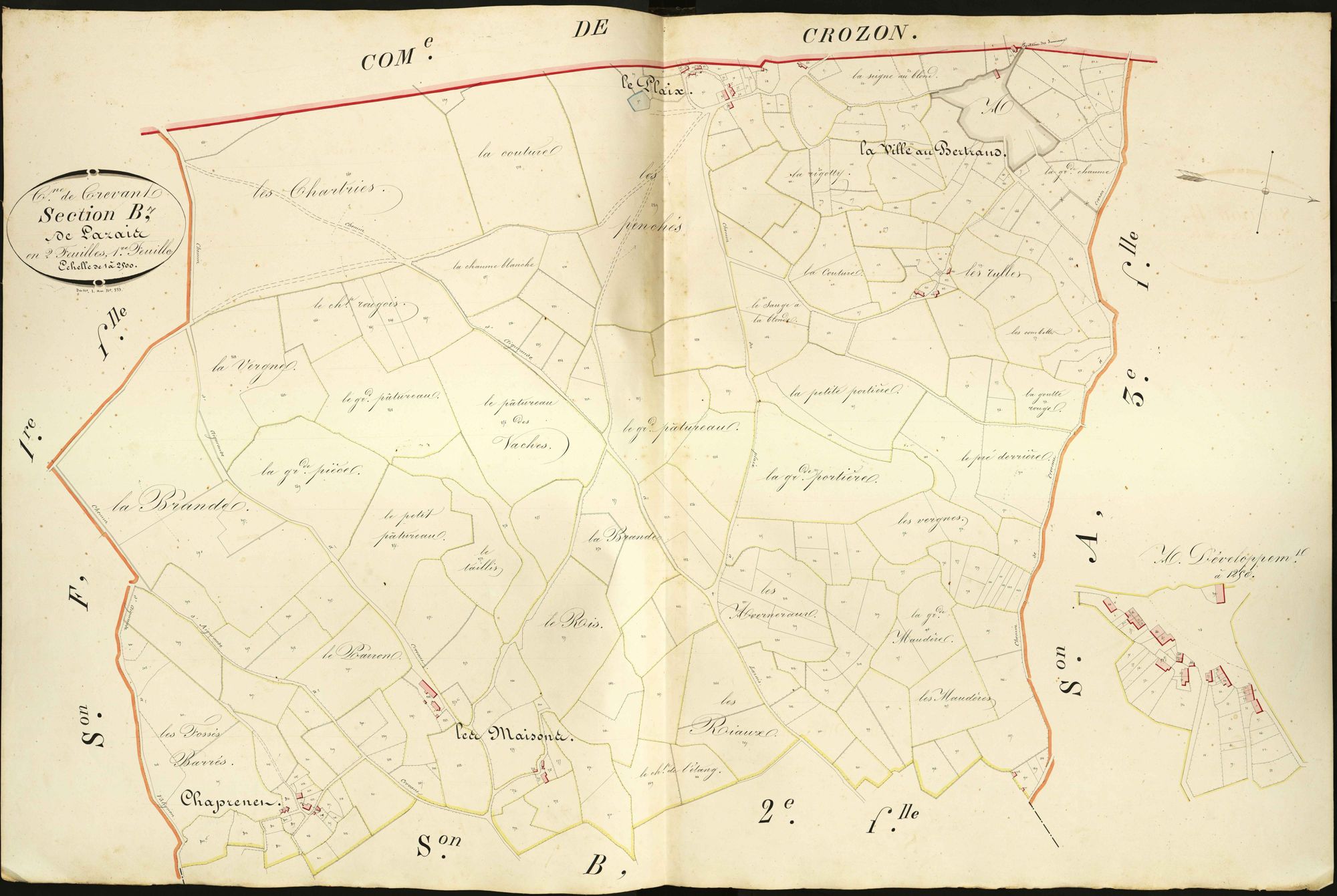 Crevant - Section B1, dite de Parais.