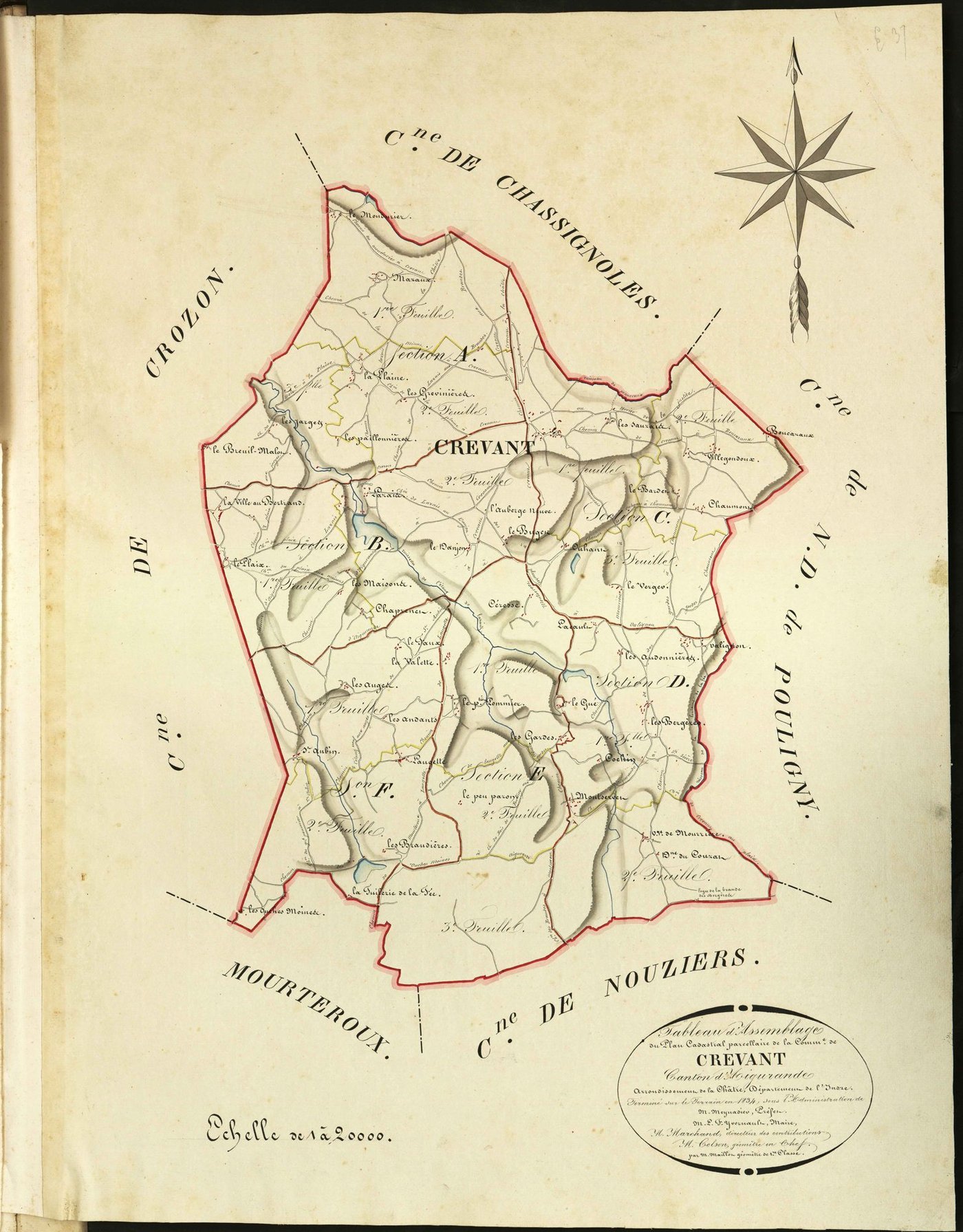 Crevant - Tableau d'assemblage.