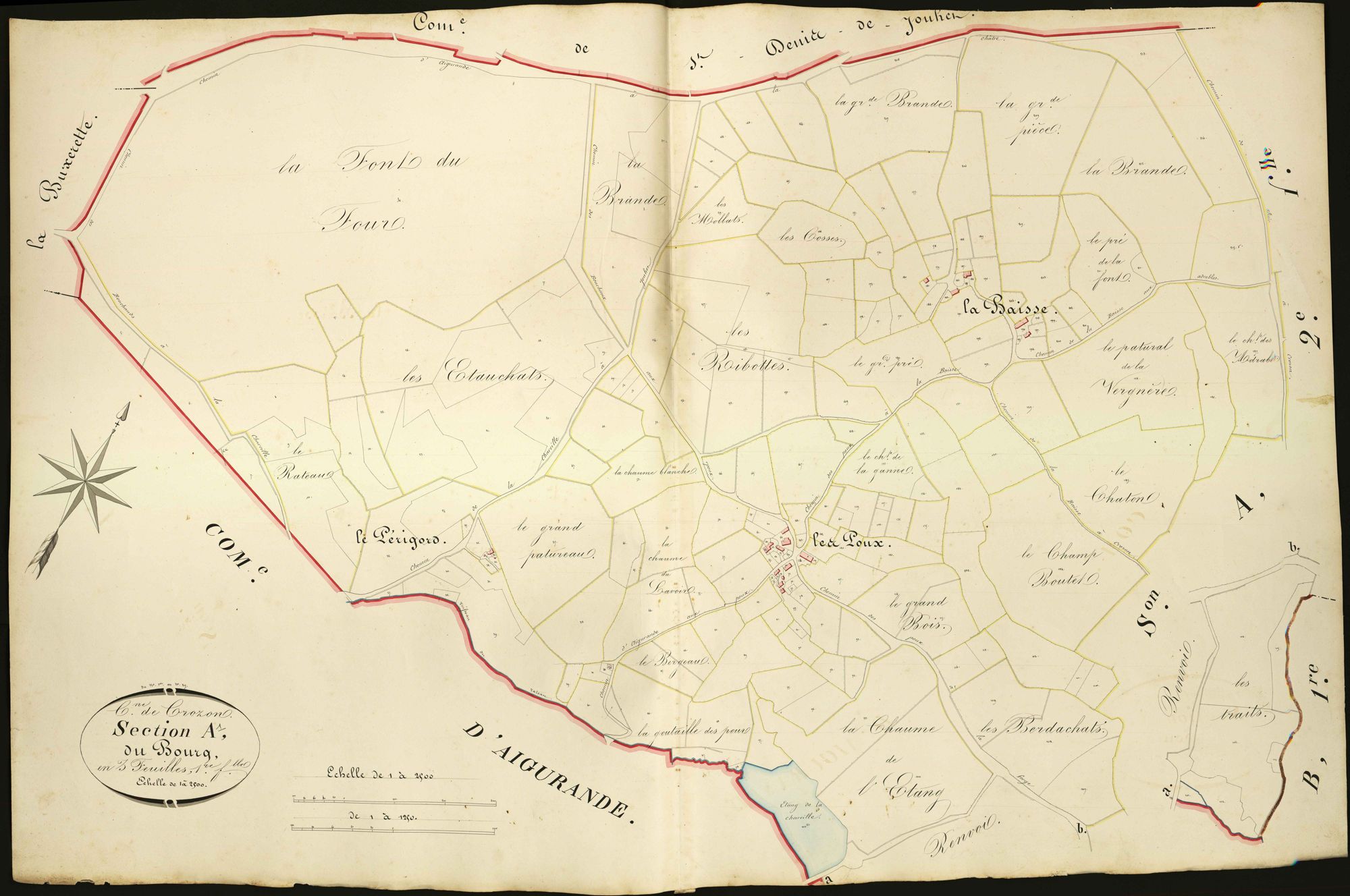 Crozon-sur-Vauvre - Section A1, dite du Bourg.